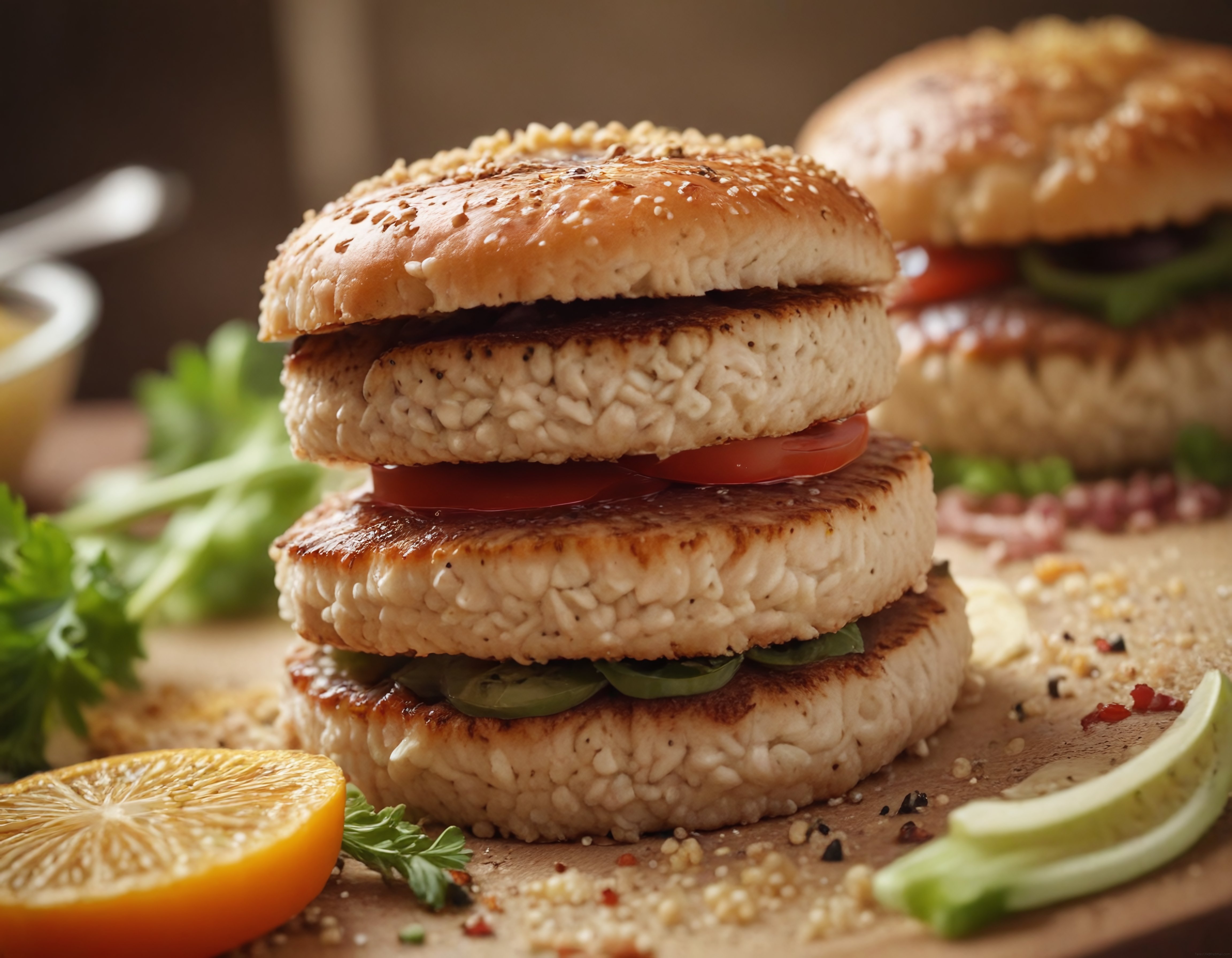 Taze Balık Burgeri: Ev Yapımı Somon Köftesi ve Susamlı Ekmek ile Lezzetli Sunum