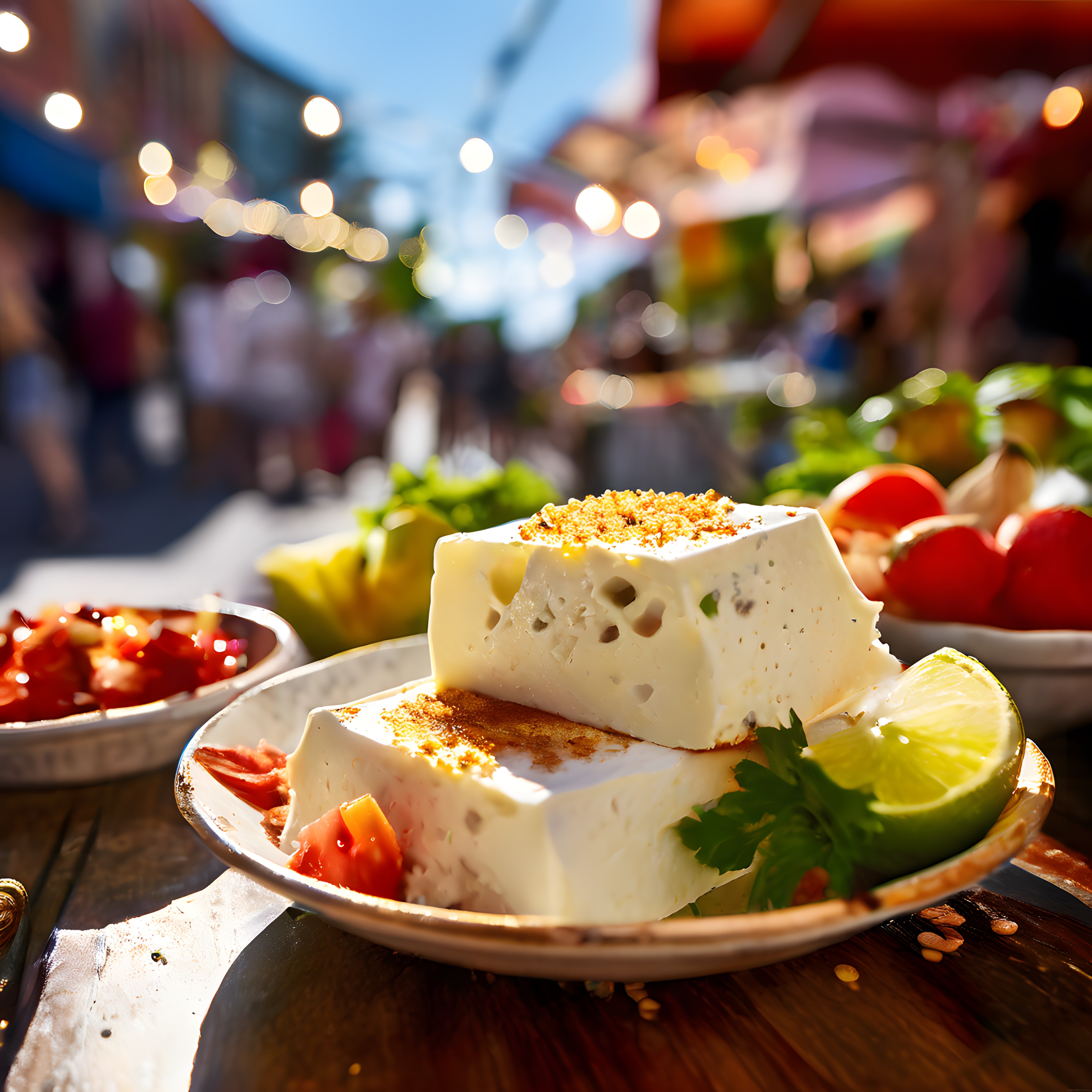 Taze Beyaz Peynirli, Baharatlı ve Limonlu Yaz Kahvaltı Sunumu