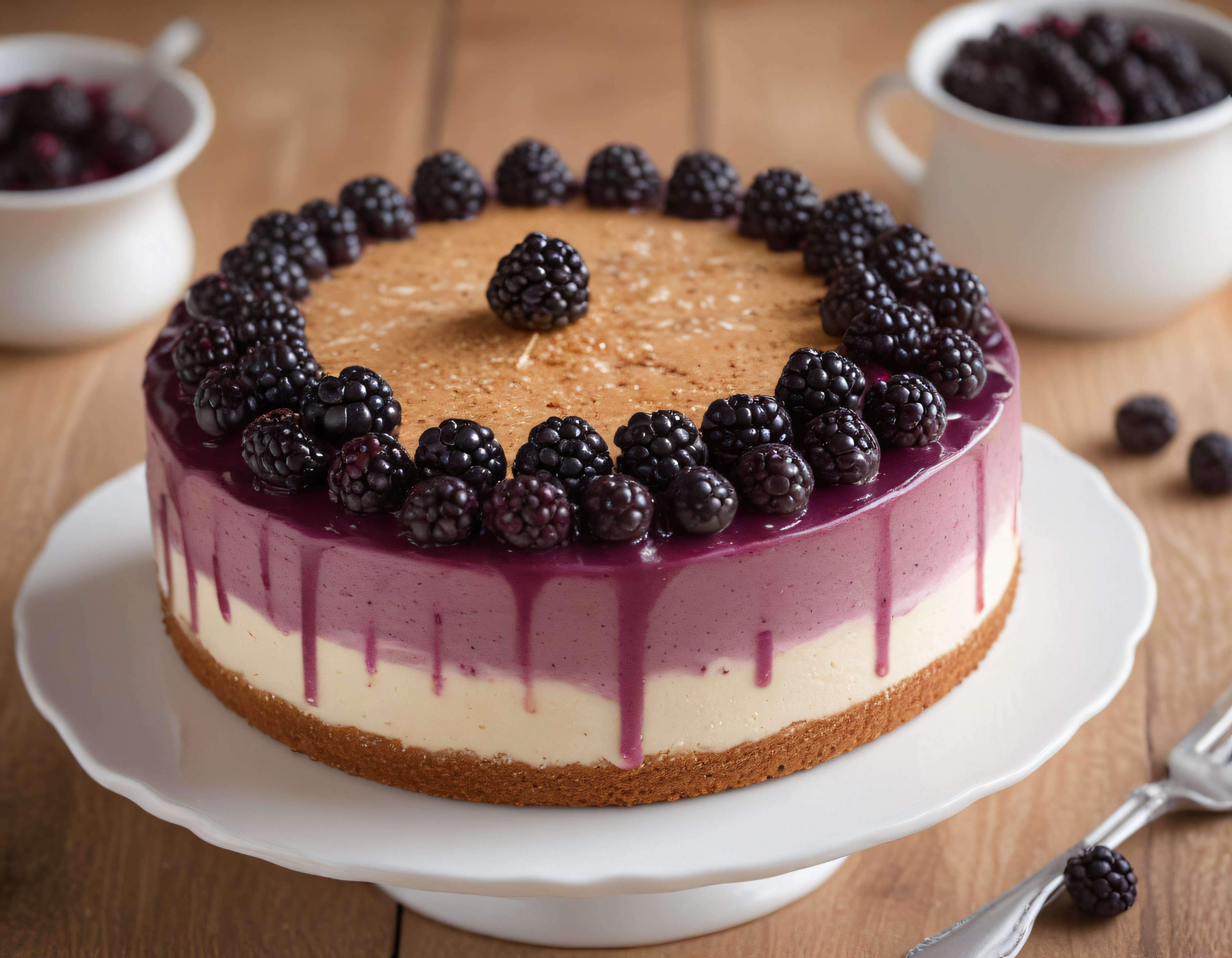 Taze Böğürtlenli Cheesecake Tarifi: Akışkan Meyve Soslu Lezzetli Pasta