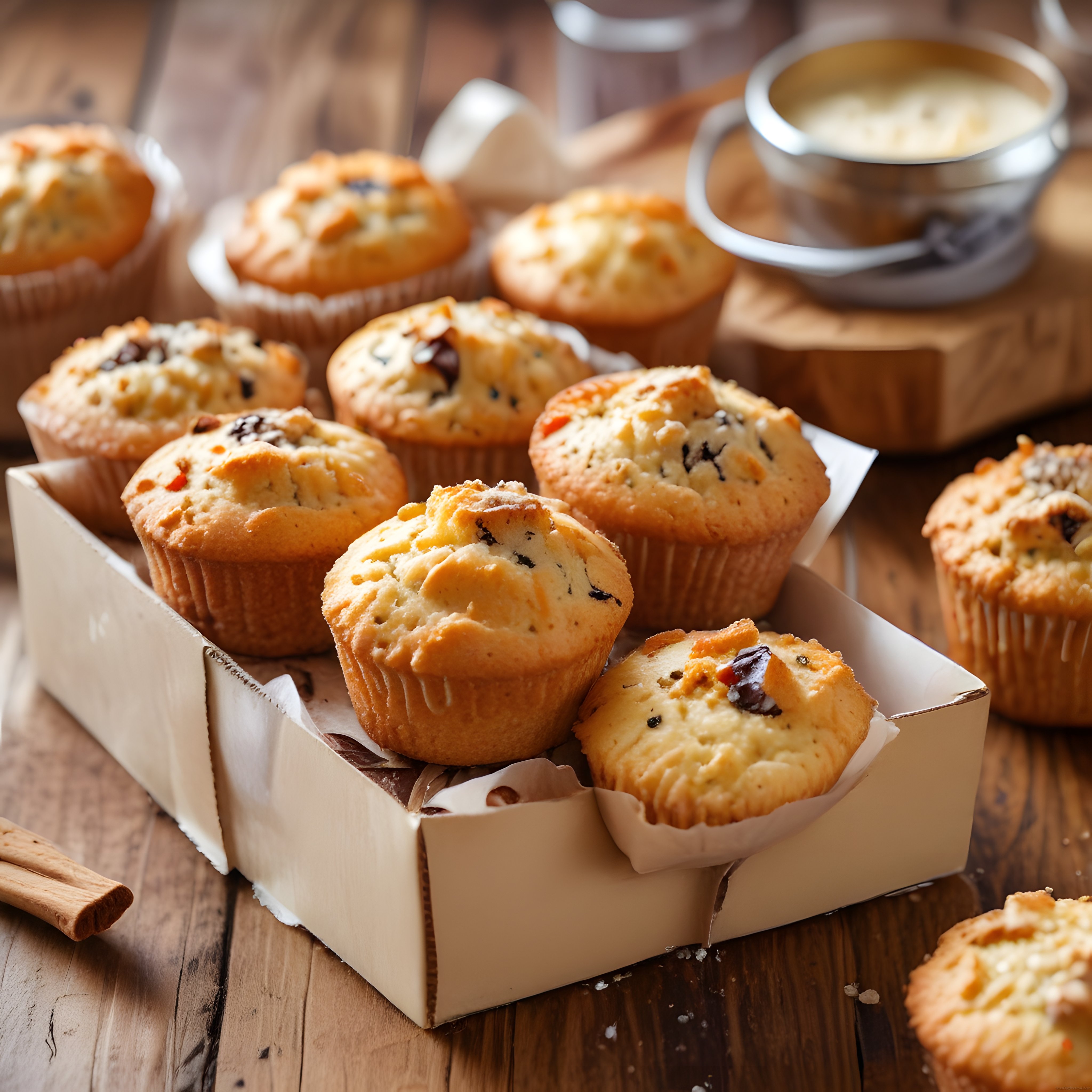 Taze Çikolatalı Muffinler: Sıcak Fırın Lezzeti ve Rustik Sunum