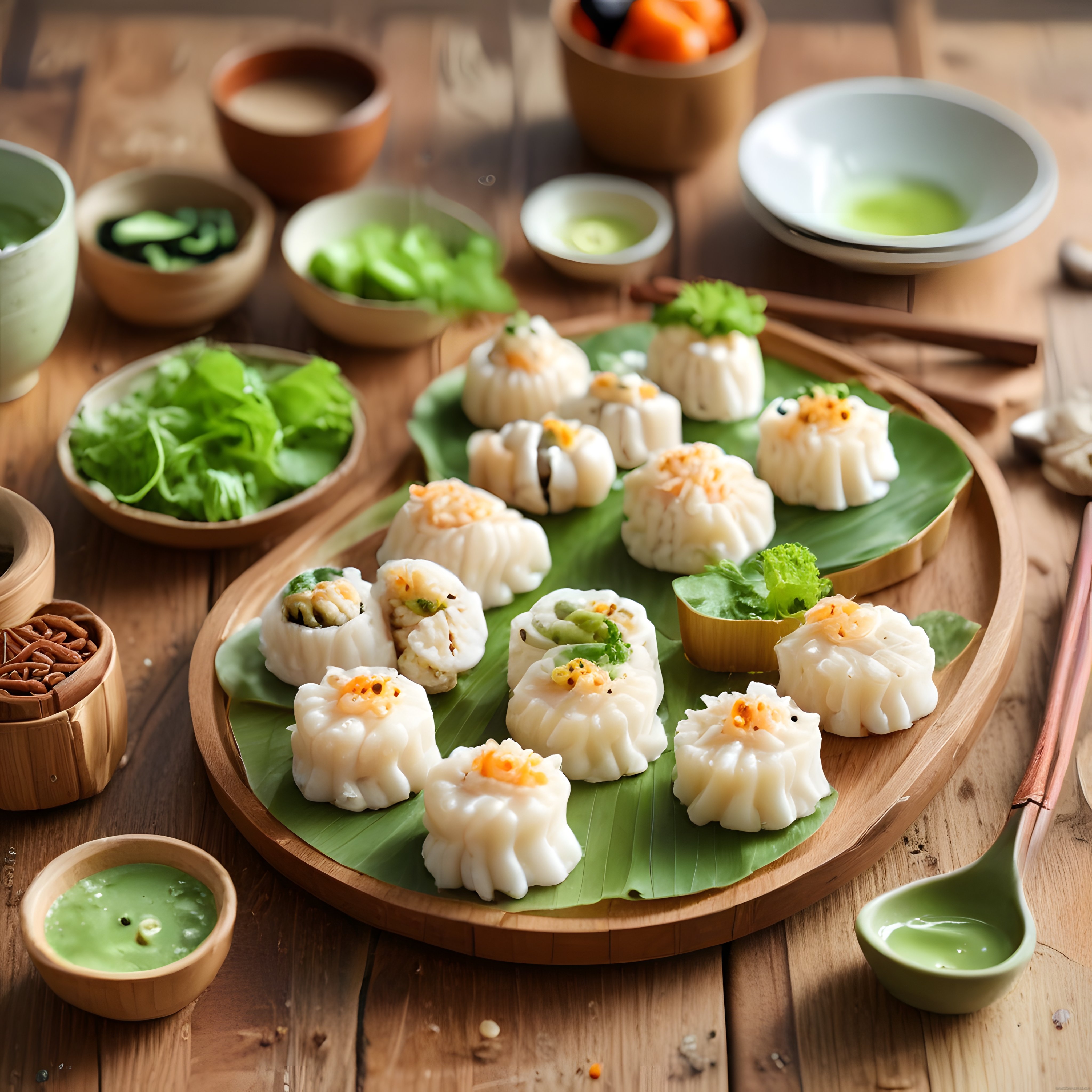 Taze Dim Sum ve Siomai Mantıları: Bambu Buharında Geleneksel Asya Sunumu