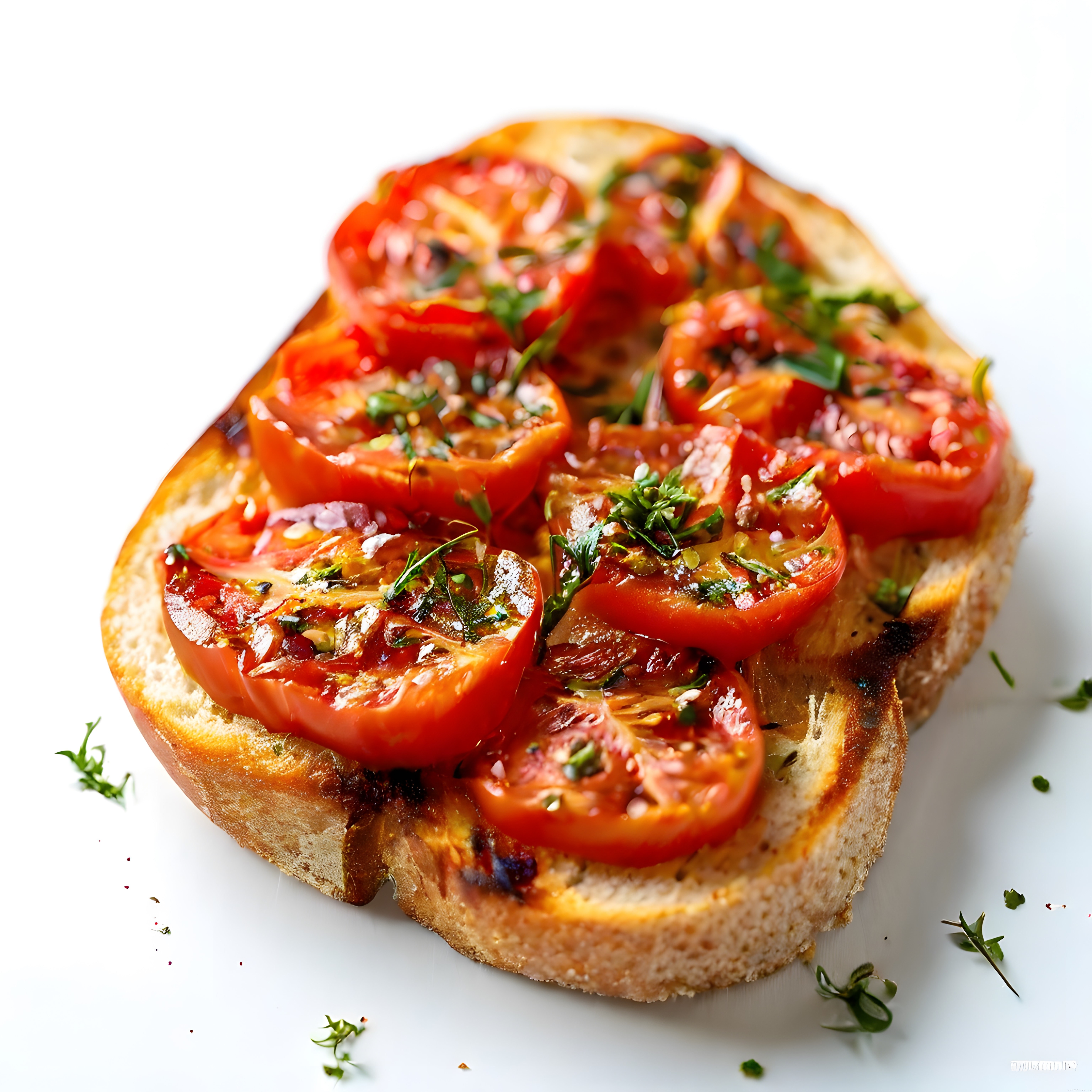 Taze domates ve fesleğenli bruschetta – çıtır ekmek üzerine lezzet