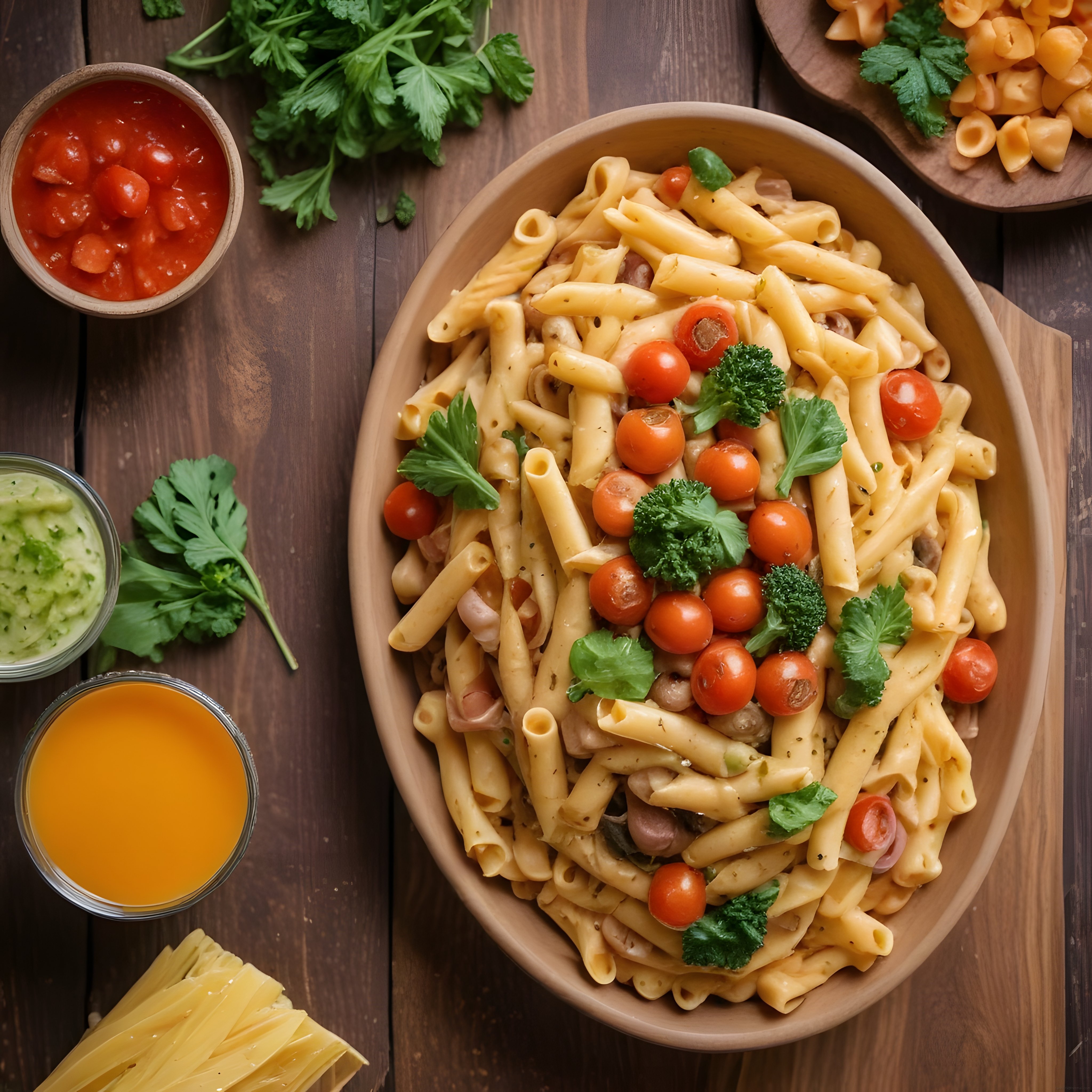 Taze Domates ve Maydanozlu Nefis Ev Yapımı Penne Makarna Tarifi