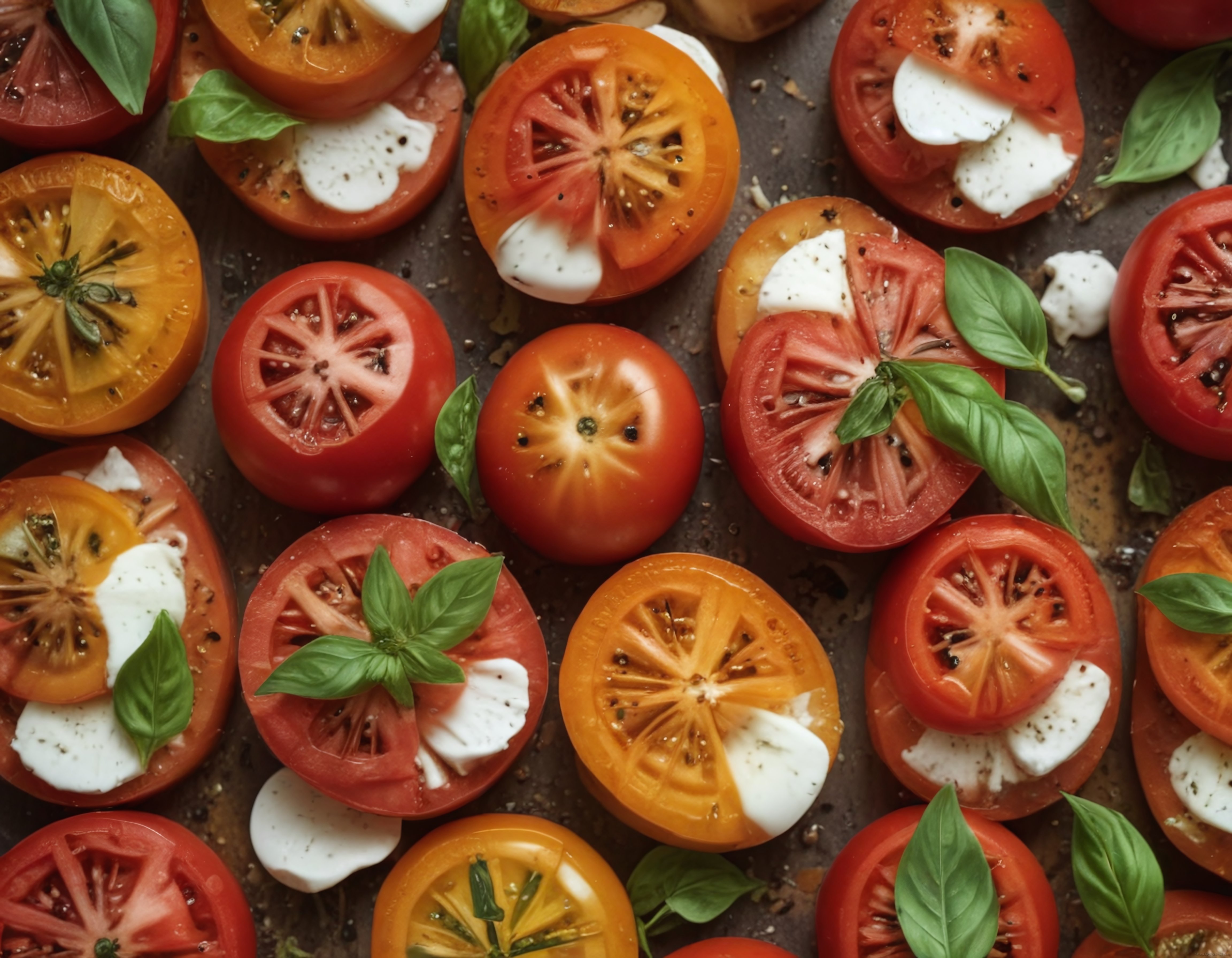 Taze Domates ve Mozzarella ile Klasik İtalyan Caprese Salatası