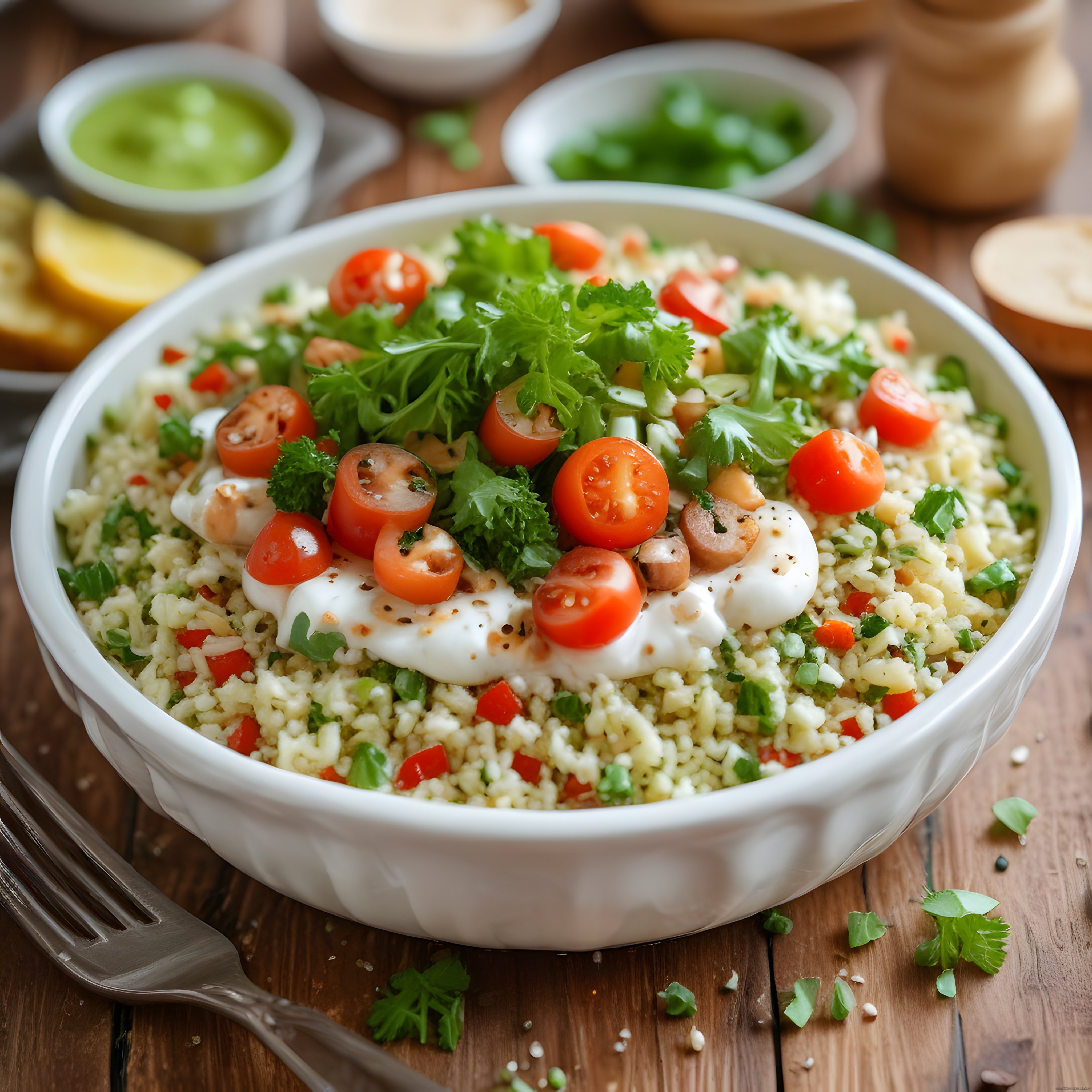 Taze domates ve yeşillikli bulgur salatası: besleyici ve pratik tarif