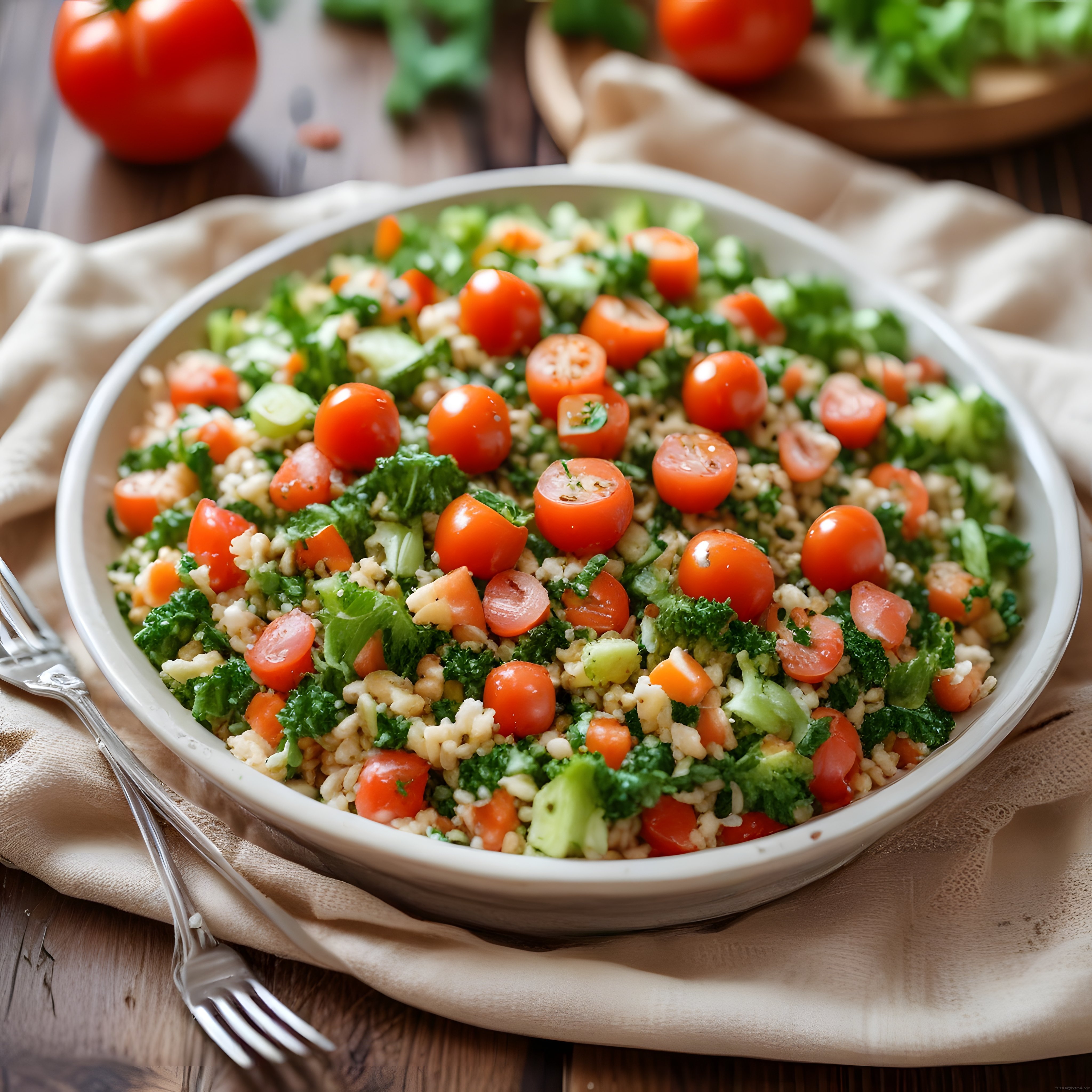 Taze Domatesli Bulgur Salatası: Sağlıklı Akdeniz Mutfağı Lezzeti