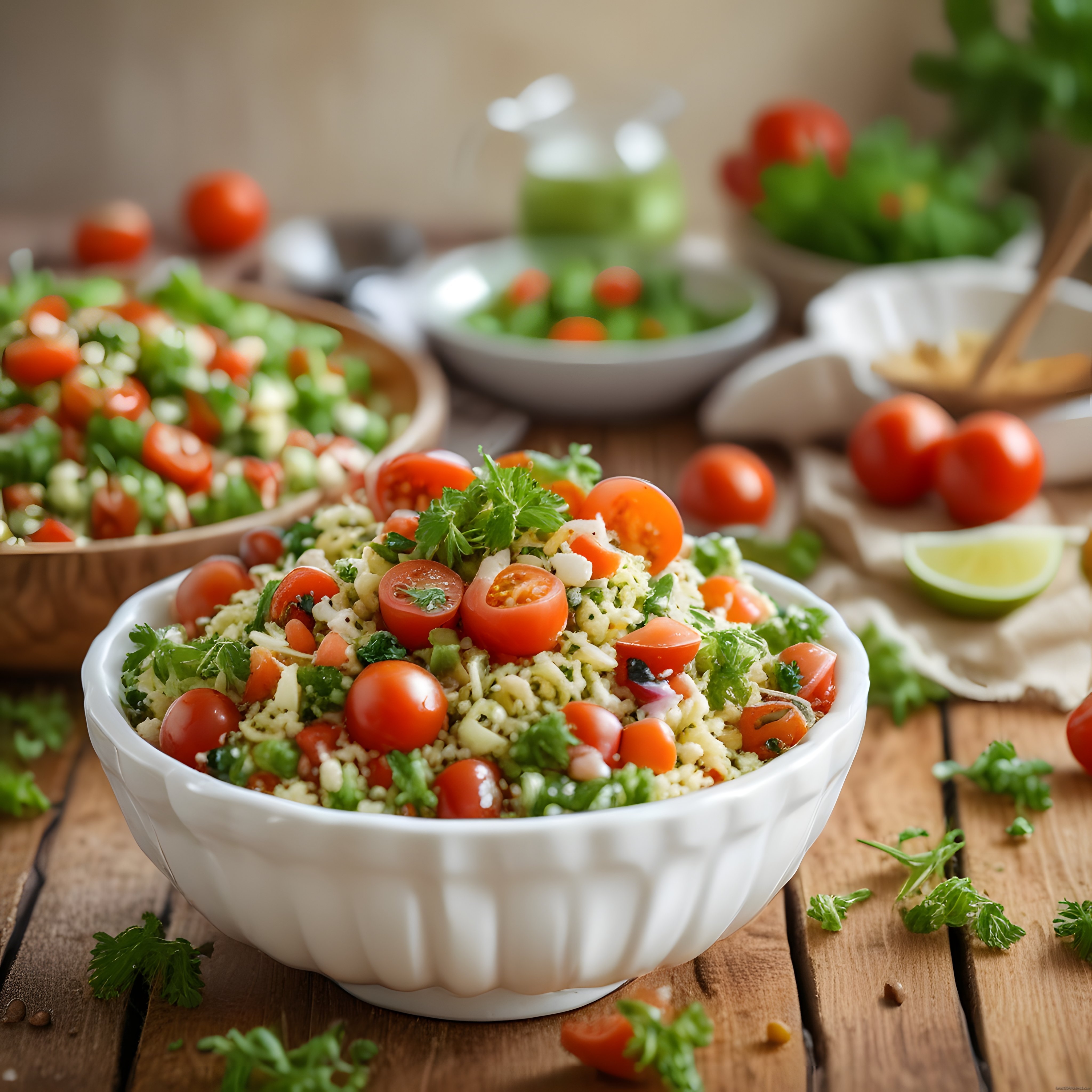 Taze Domatesli ve Maydanozlu Bulgur Salatası: Sağlıklı ve Hafif Bir Öğün