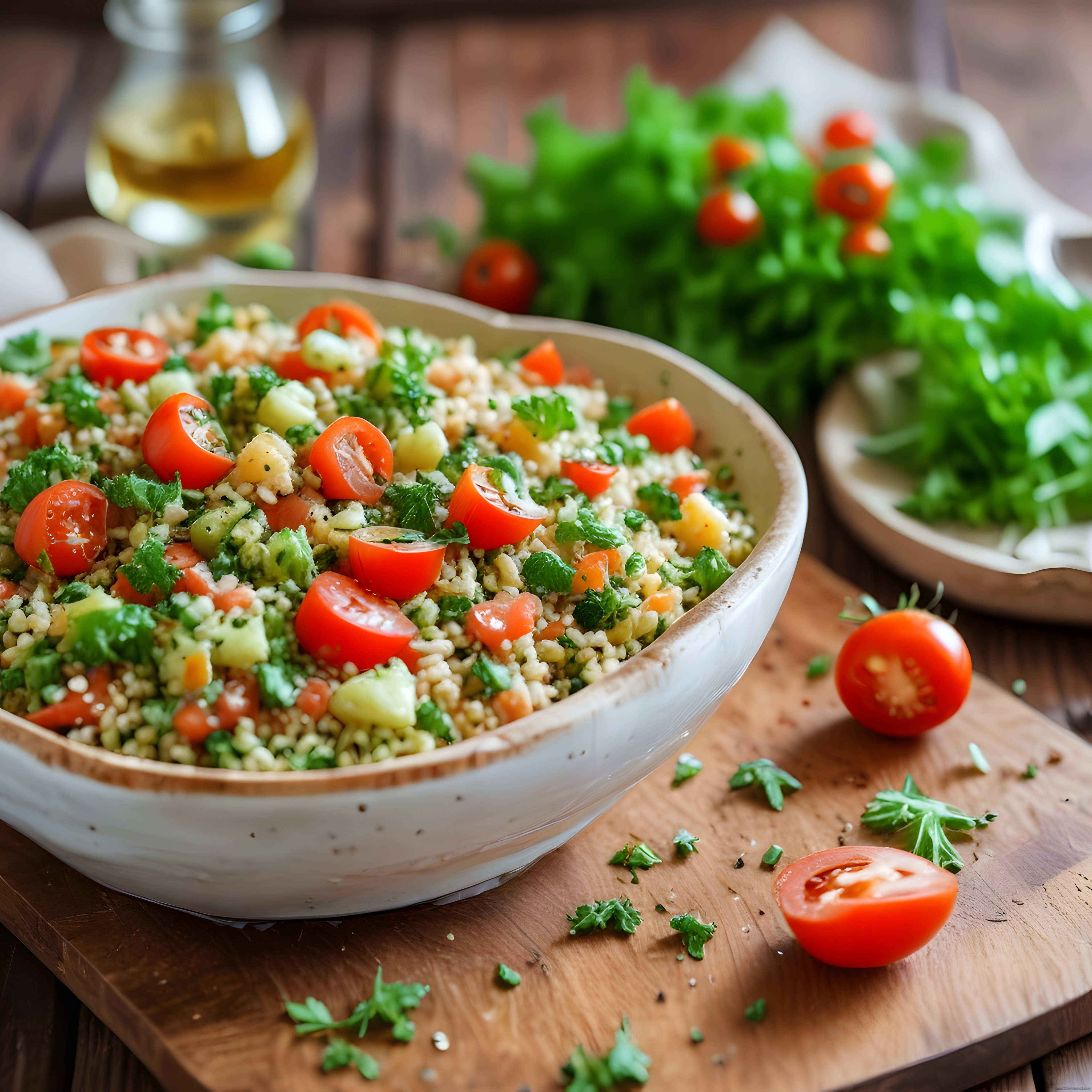 Taze Domatesli ve Yeşillikli Kuskus Salatası ile Sağlıklı Beslenme