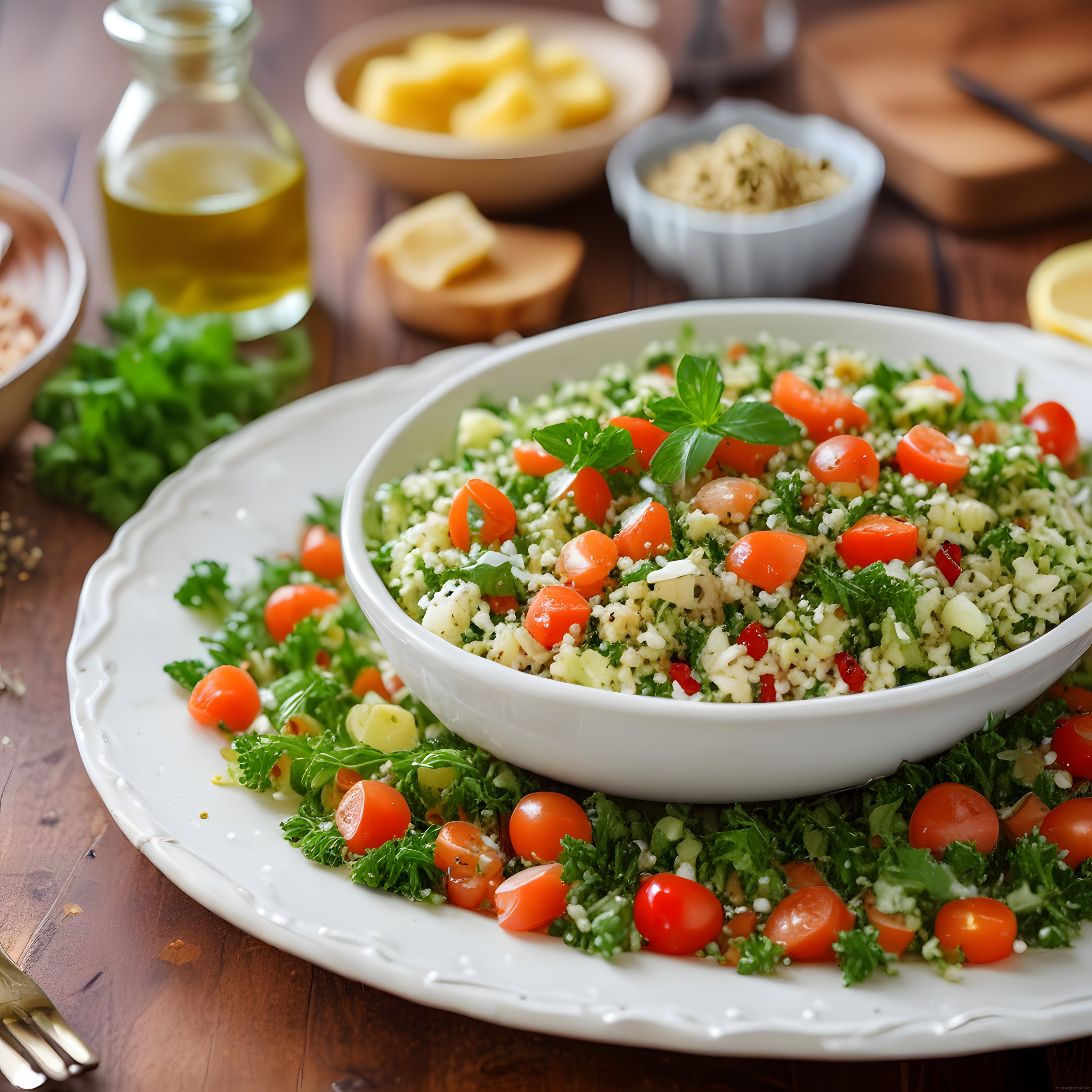 Taze Domatesli ve Yeşillikli Kuskus Salatası Tarifi: Sağlıklı ve Lezzetli