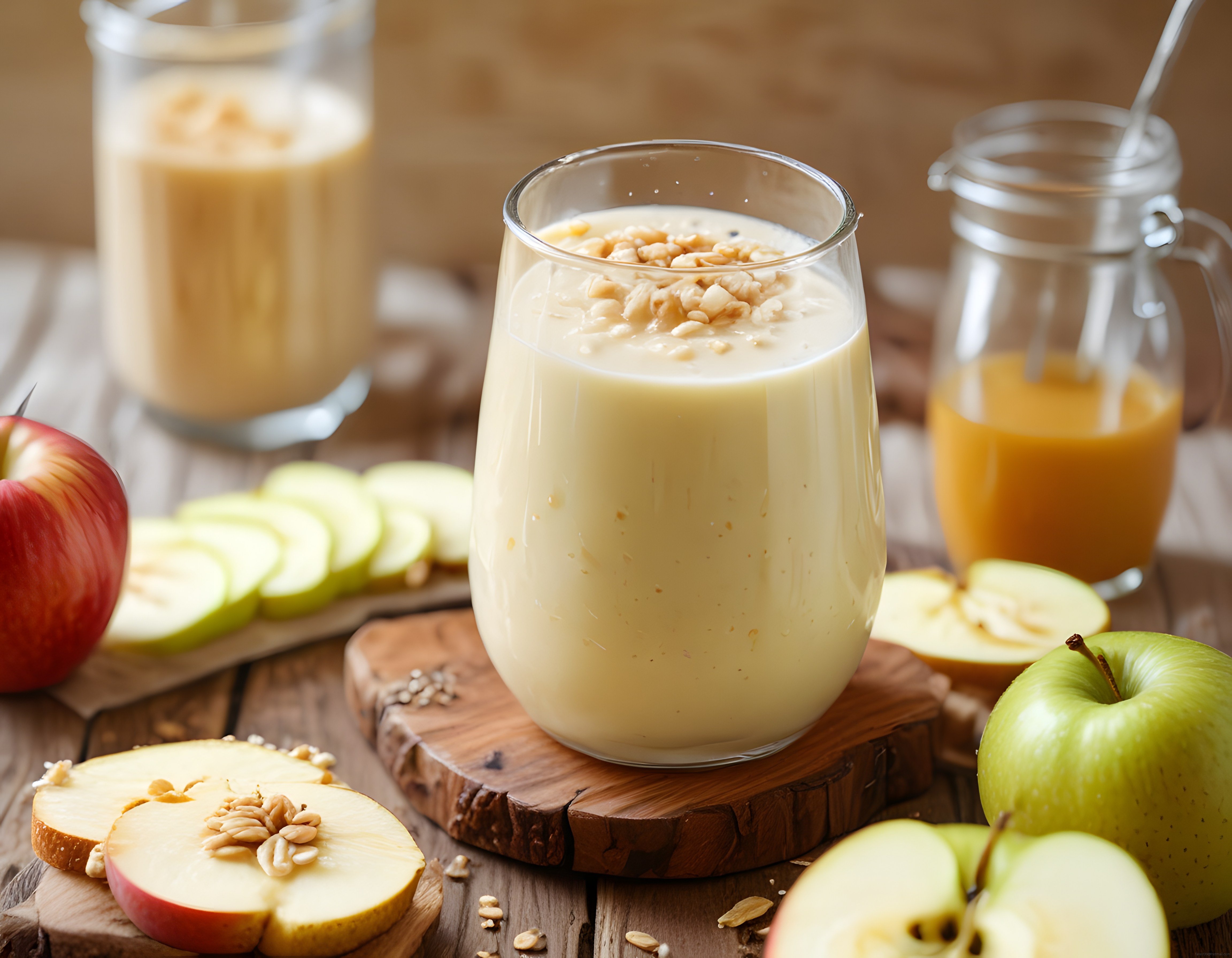 Taze Elmalı Yulaflı Smoothie: Sağlıklı ve Besleyici Kahvaltı İçeceği