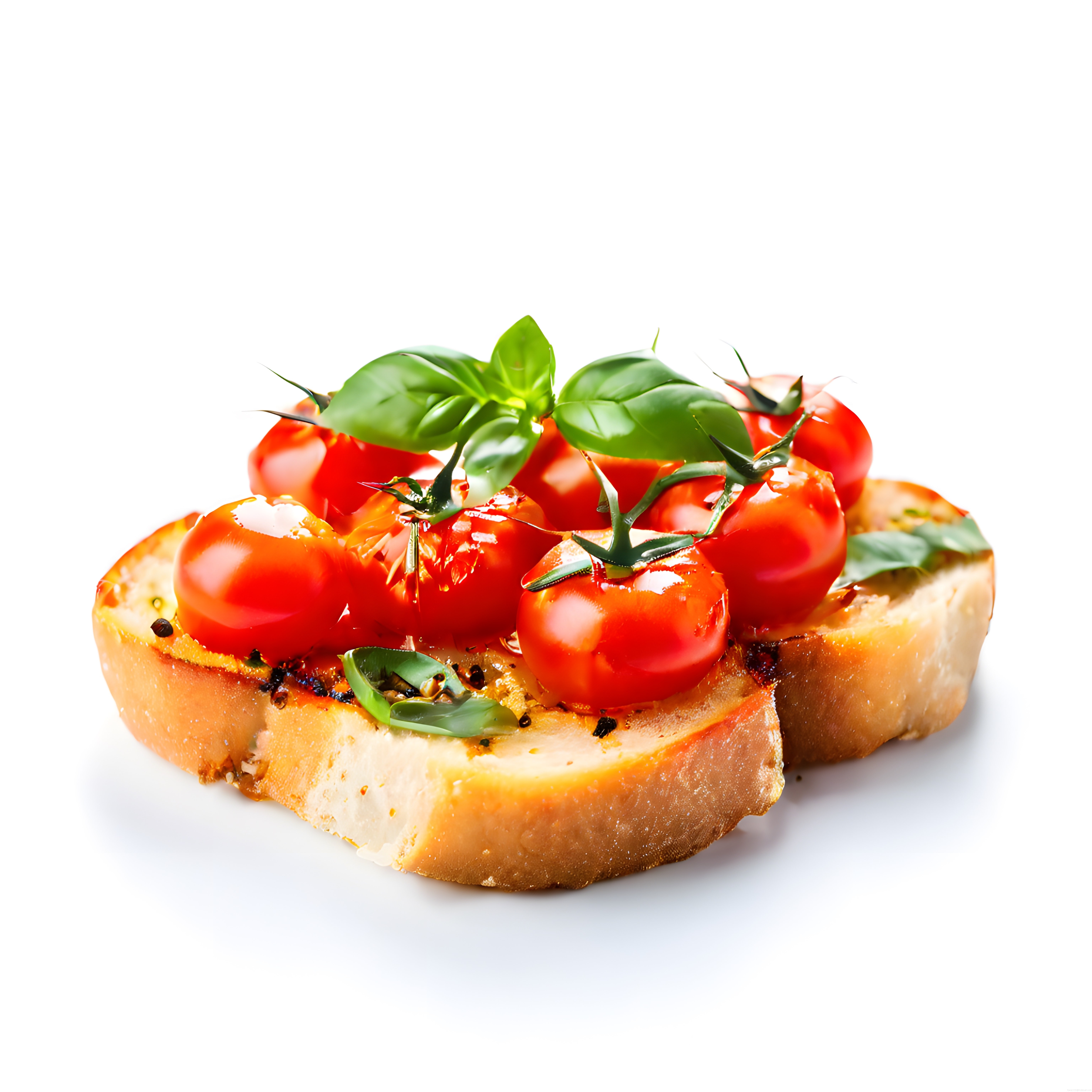 Taze Fesleğen ve Domatesli Çıtır Bruschetta: İtalyan Kahvaltı Keyfi