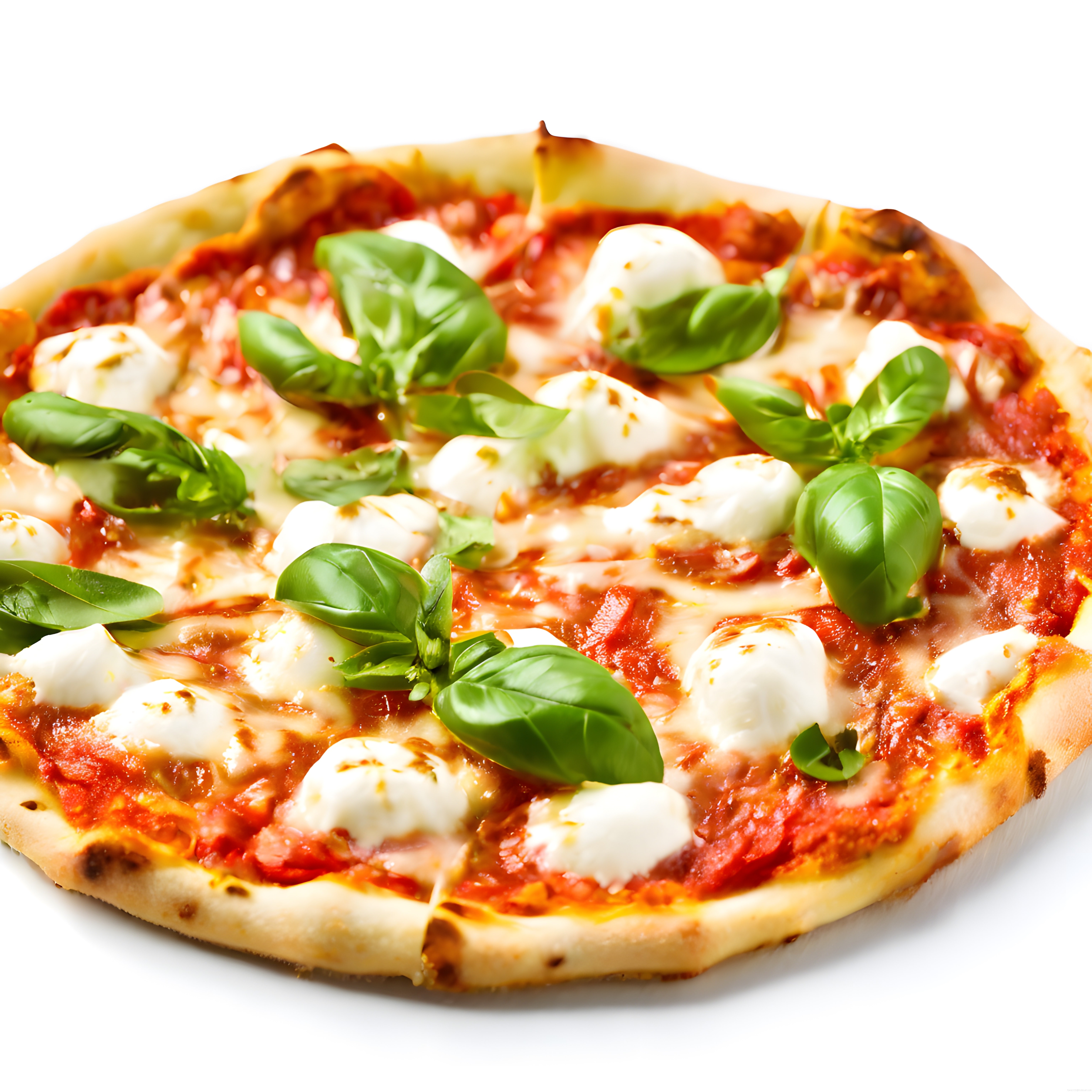 Taze Fesleğen ve Mozzarella Peynirli Sıcacık İtalyan Margherita Pizza