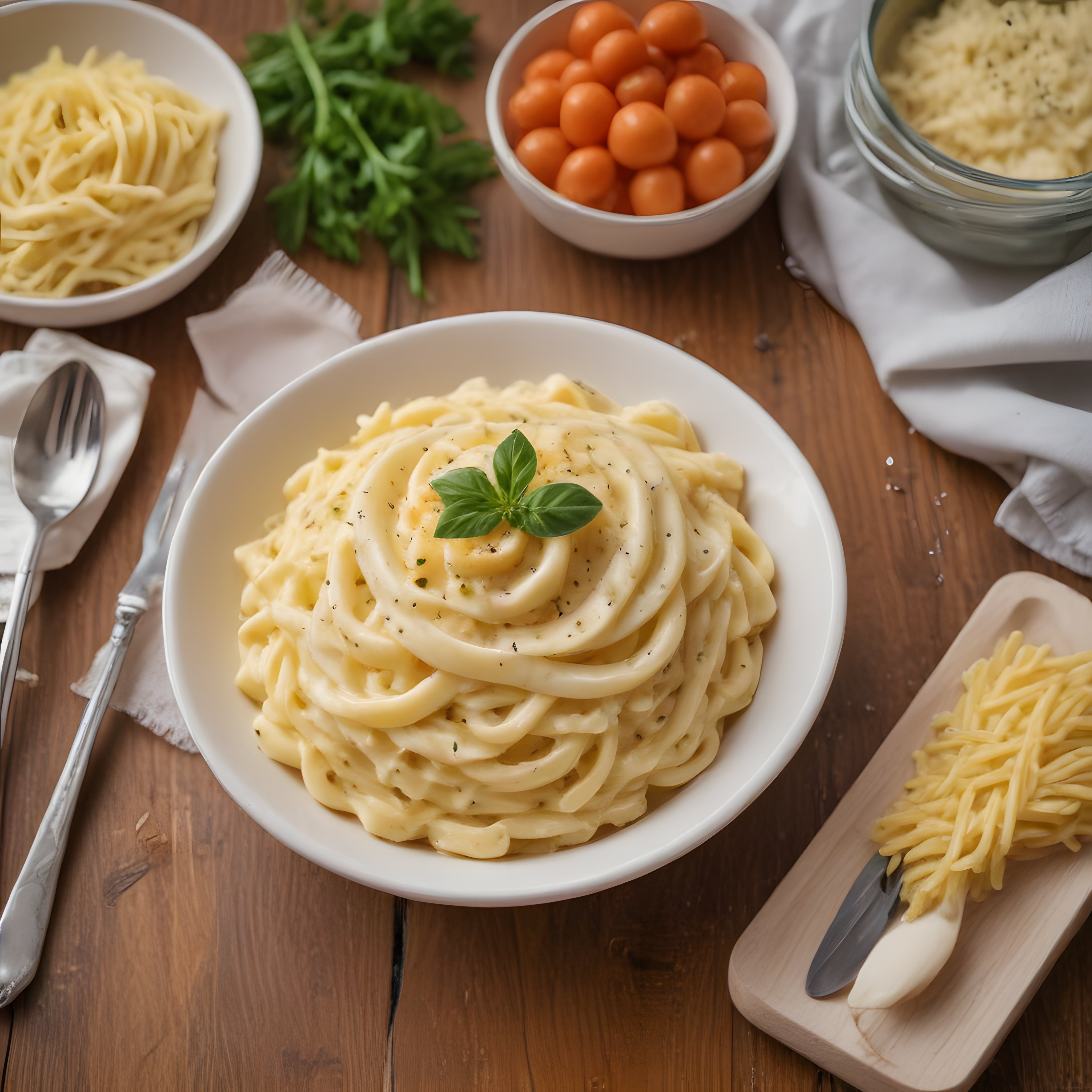 Taze Fesleğenli Kremalı Makarna: Ev Yapımı Fettuccine Alfredo Tarifi