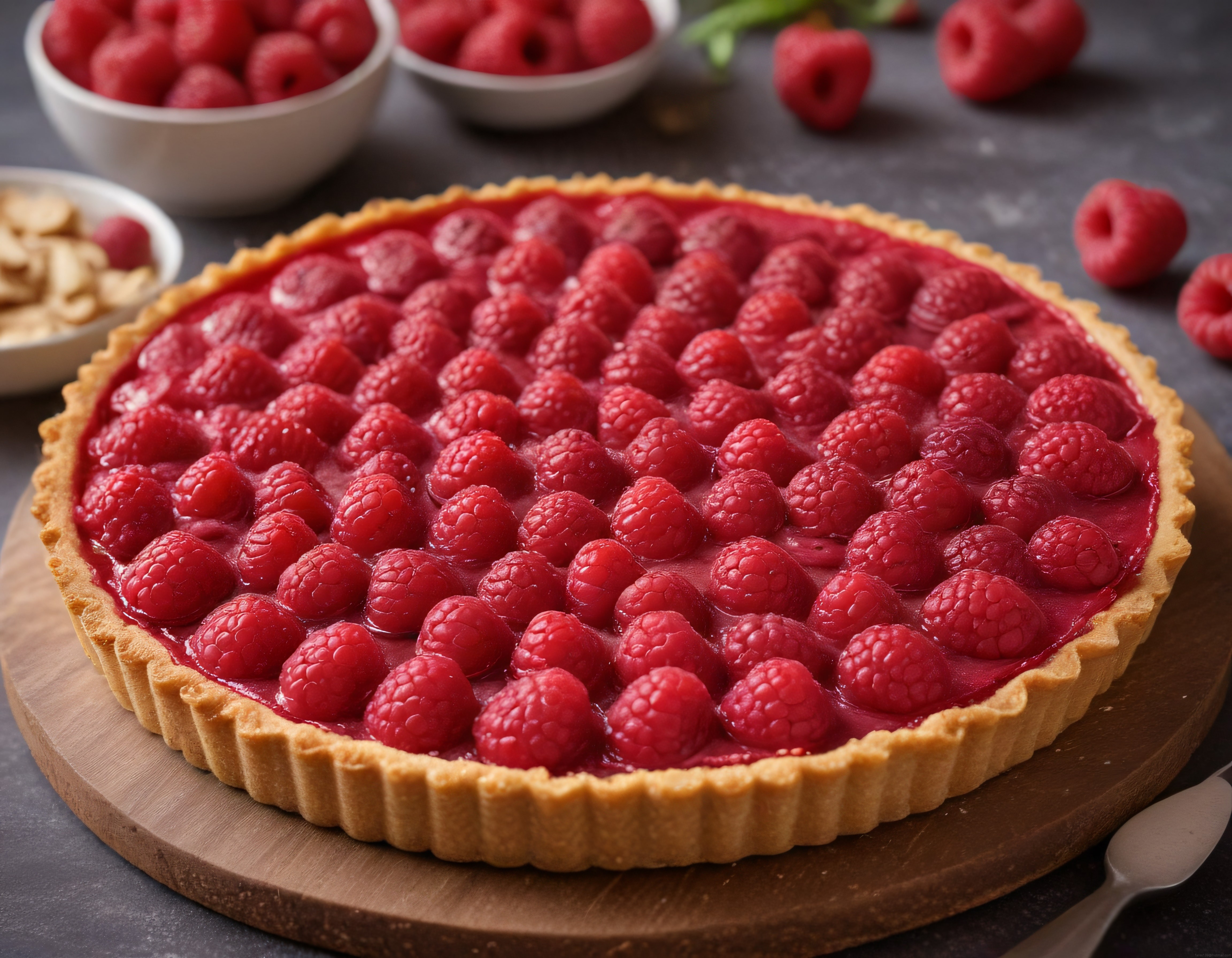Taze Frambuazlı Tart: Kıtır Hamur Tabanında Ev Yapımı Lezzet
