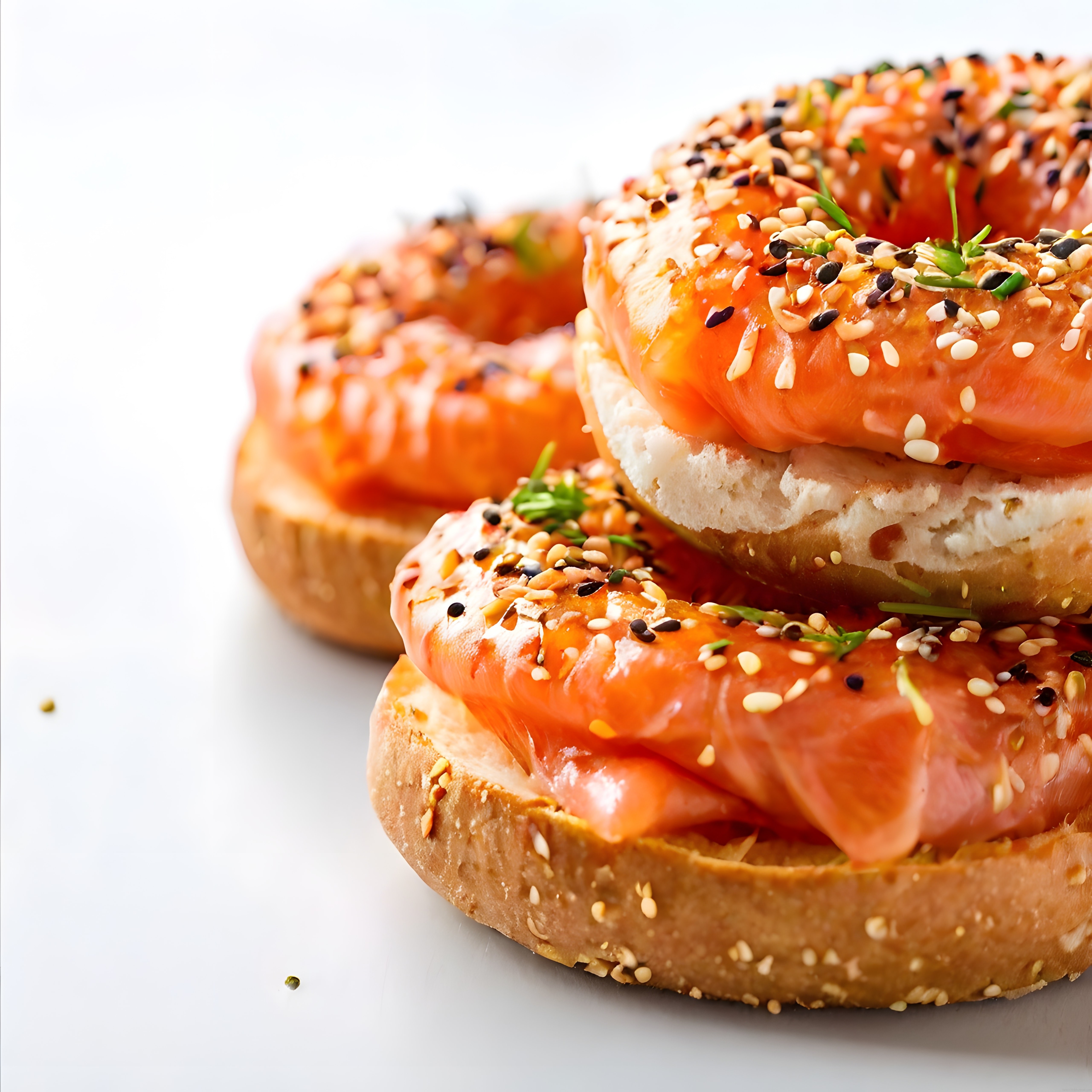 Taze Füme Somonlu Krem Peynirli Bagel İle Şık Kahvaltı Keyfi
