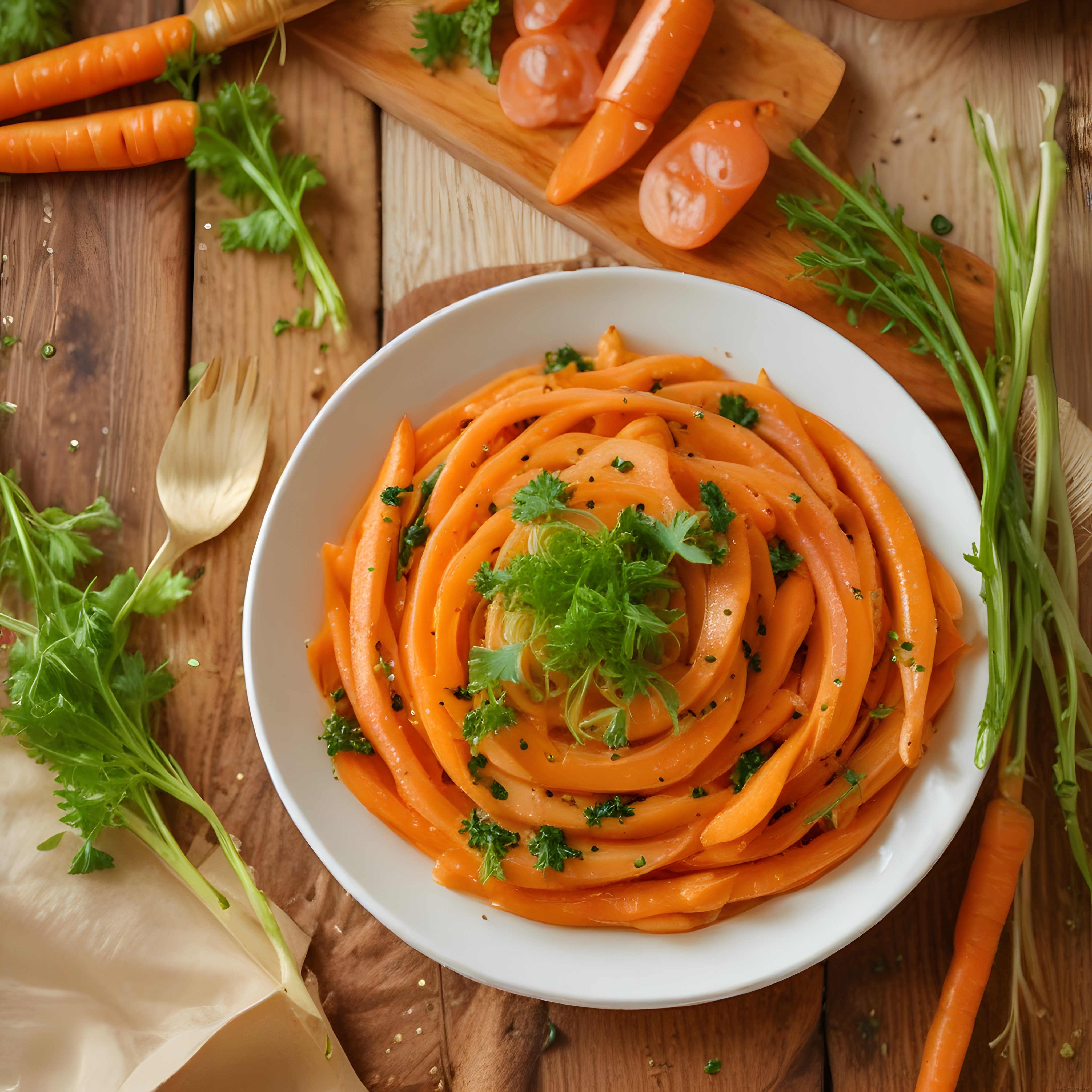 Taze havuç spagetti ile sağlıklı ve renkli vegan makarna tarifi