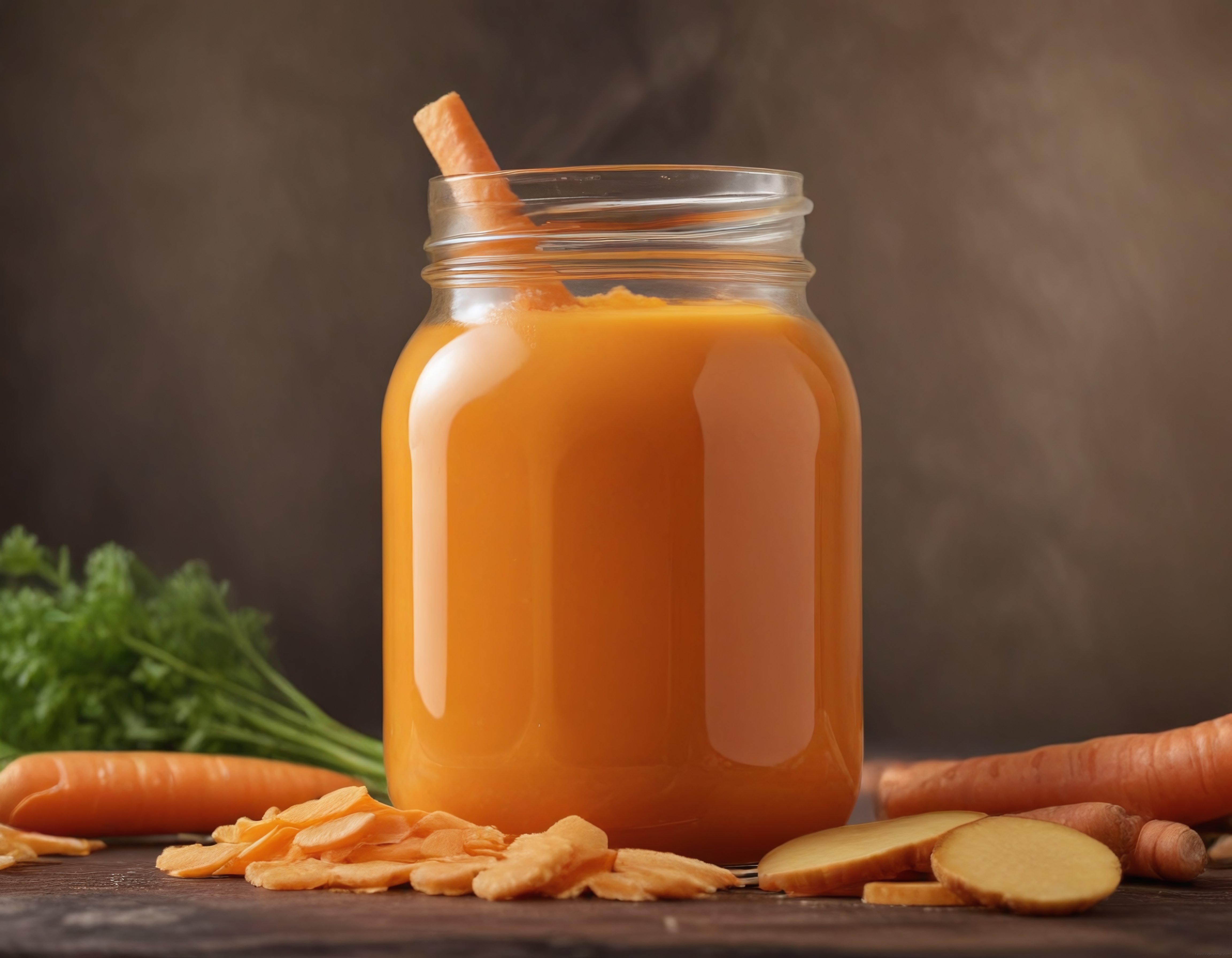 Taze Havuç ve Zencefil Suyu: Cam Kavanozda Doğal Vitamin Deposu