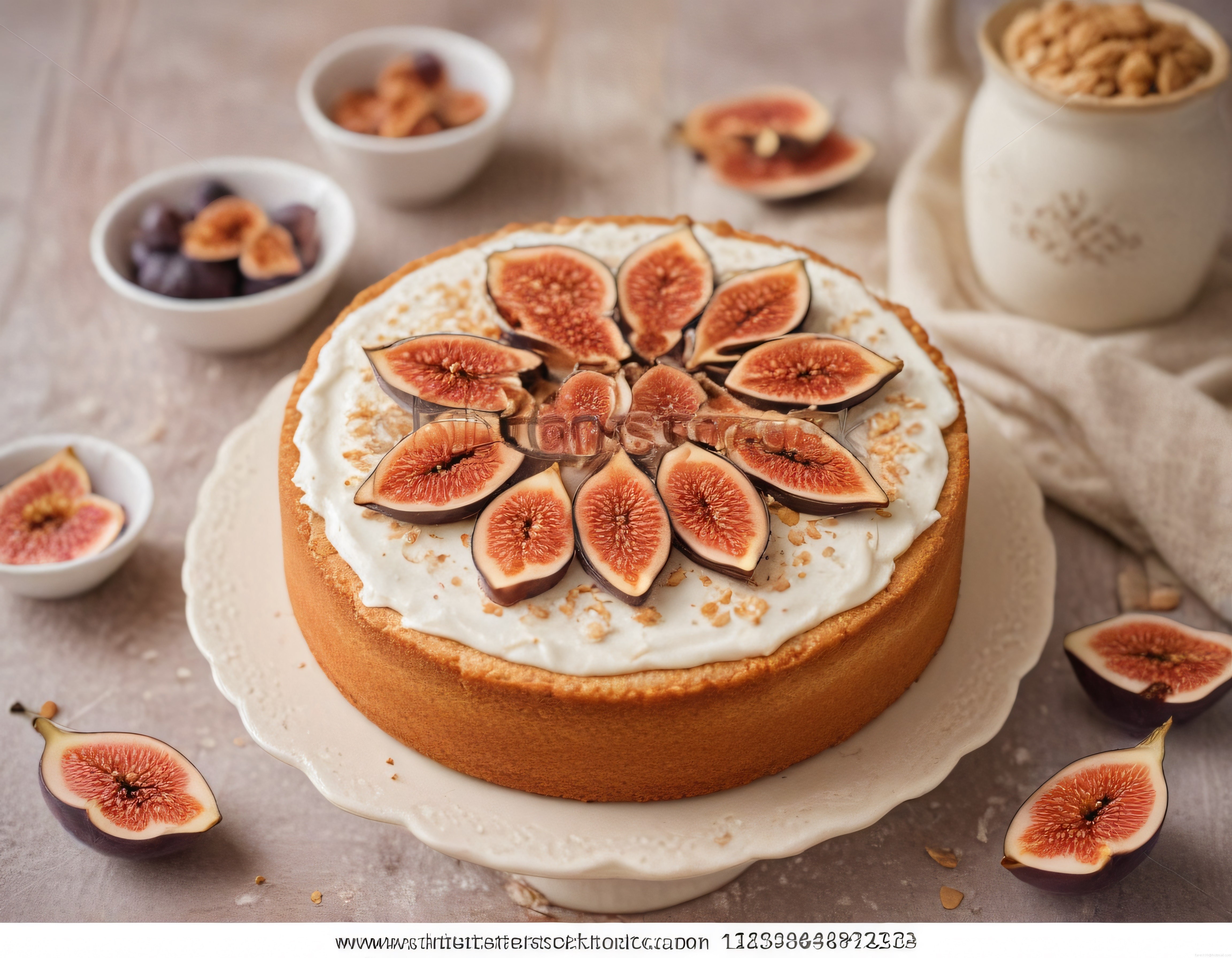 Taze İncirli Kremalı Tart Kek: Şık Sunumlu Ev Yapımı Pasta ve Tatlı Tarifi