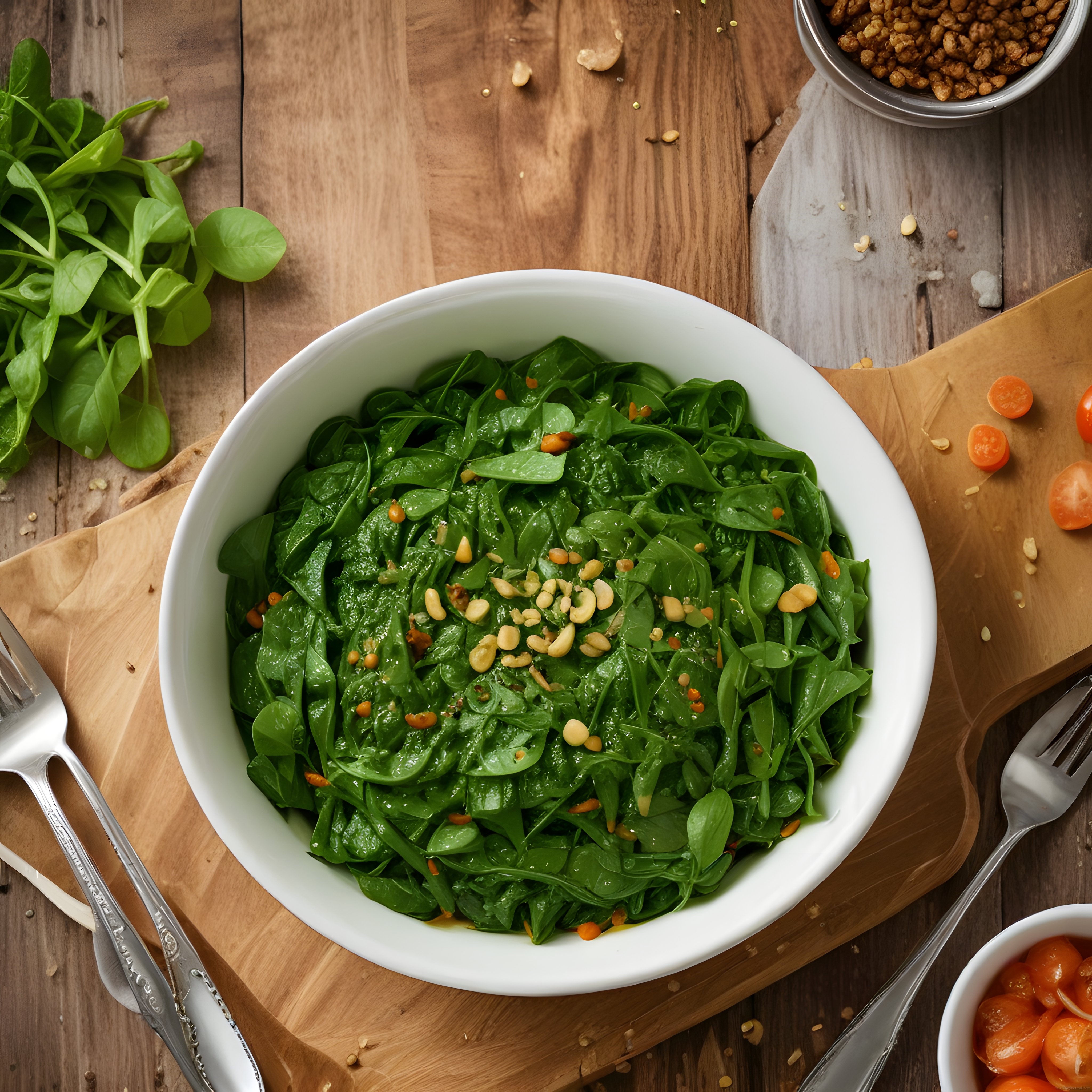 Taze Ispanak Salatası Kasesi: Sağlıklı ve Lezzetli Ev Yapımı Salata Tarifi