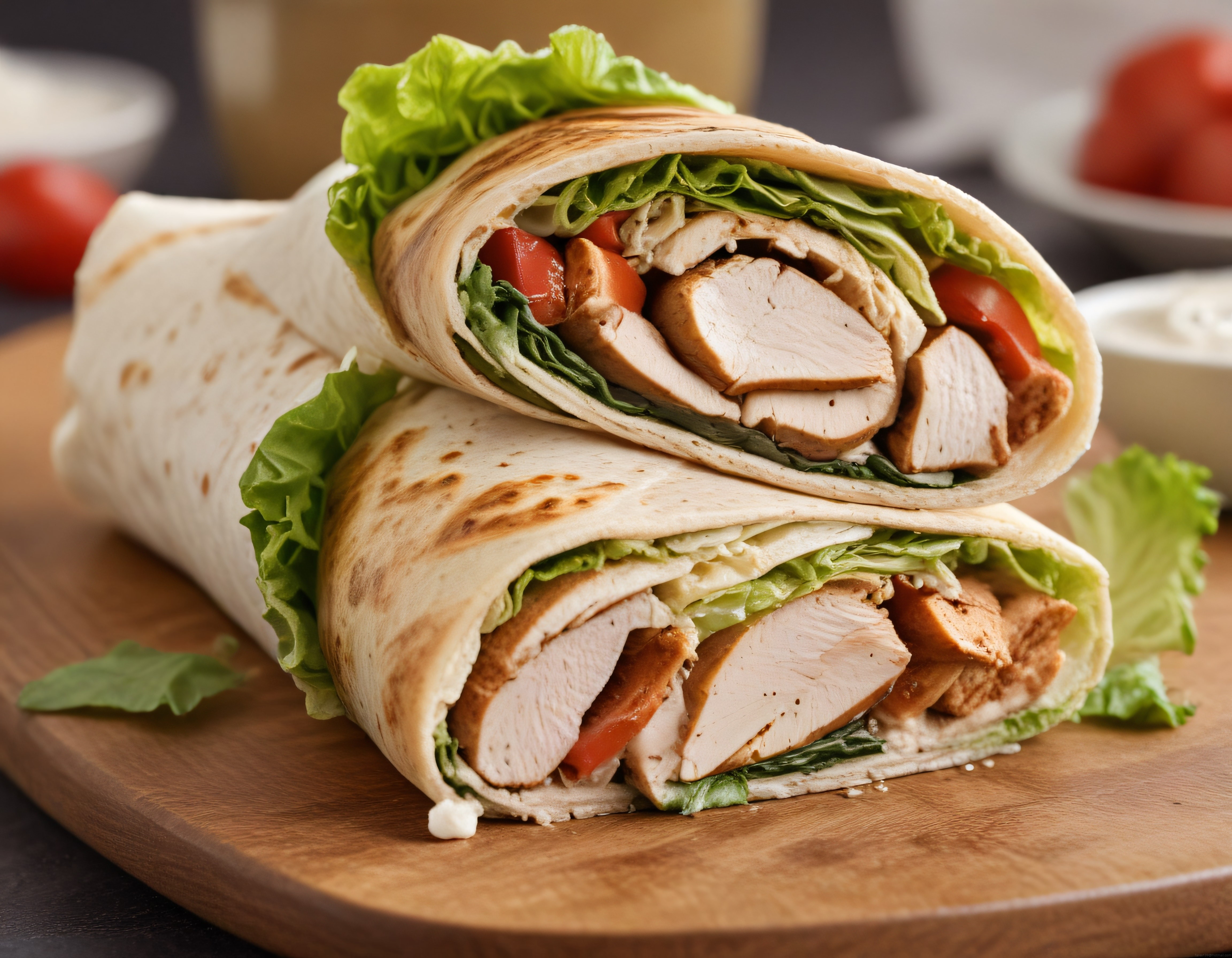 Taze Izgara Tavuklu Ev Yapımı Wrap Tarifi ve Sunum Önerileri