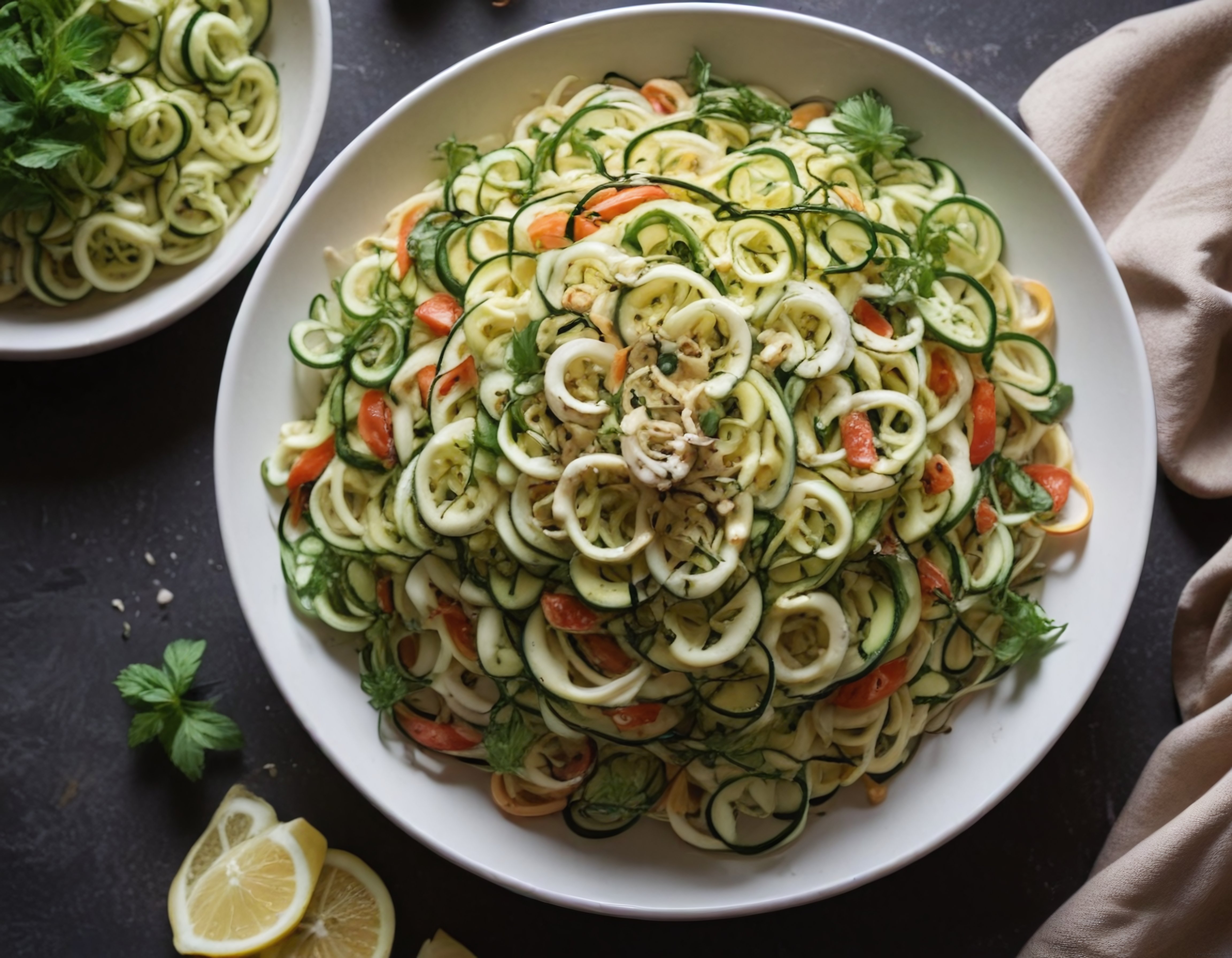 Taze Kabak Spagetti Salatası: Limonlu ve Pratik Sağlıklı Tarif
