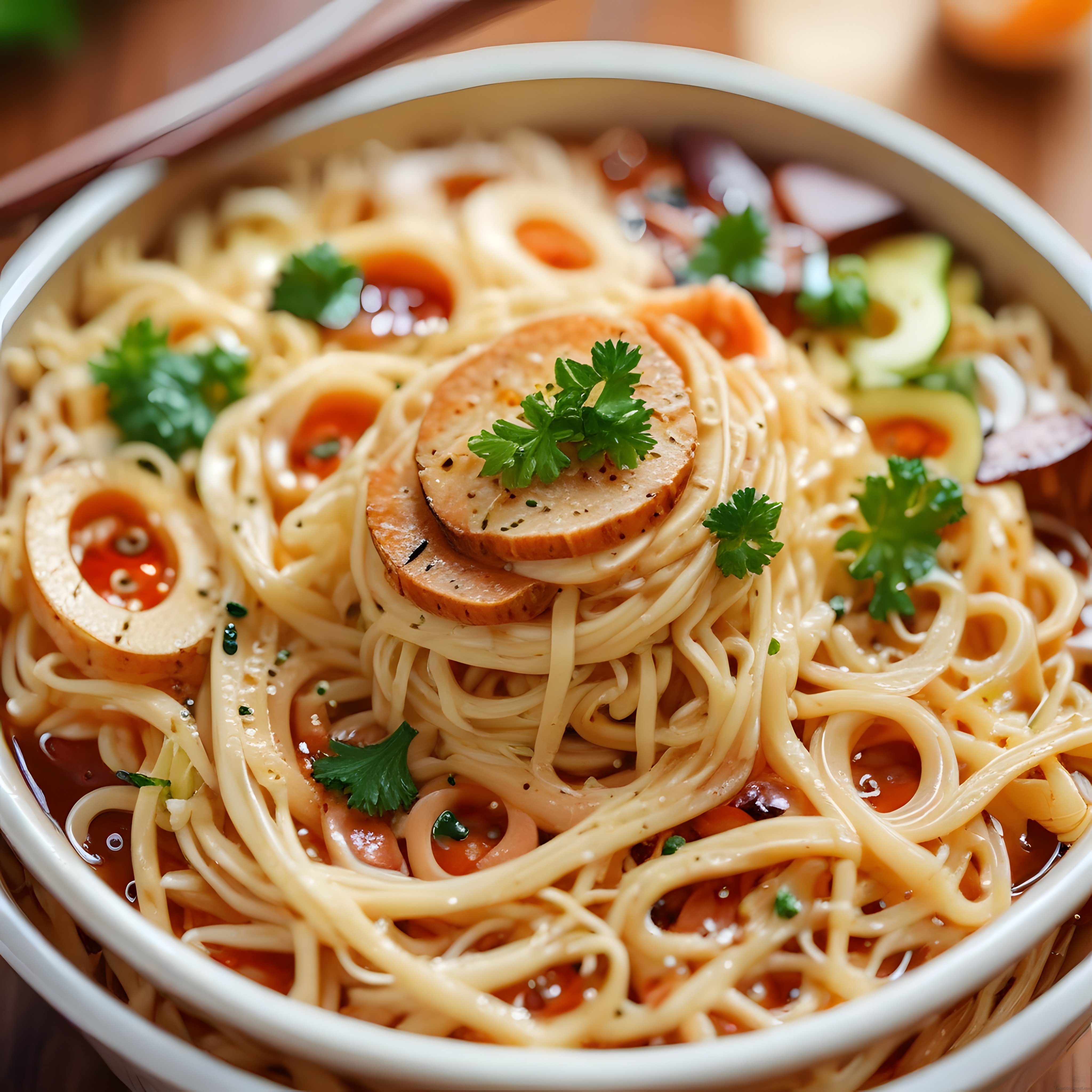 Taze Kişniş ve Yumurtalı Sıcak Ramen Kasesi: Günün Lezzetli Öğün Fikri