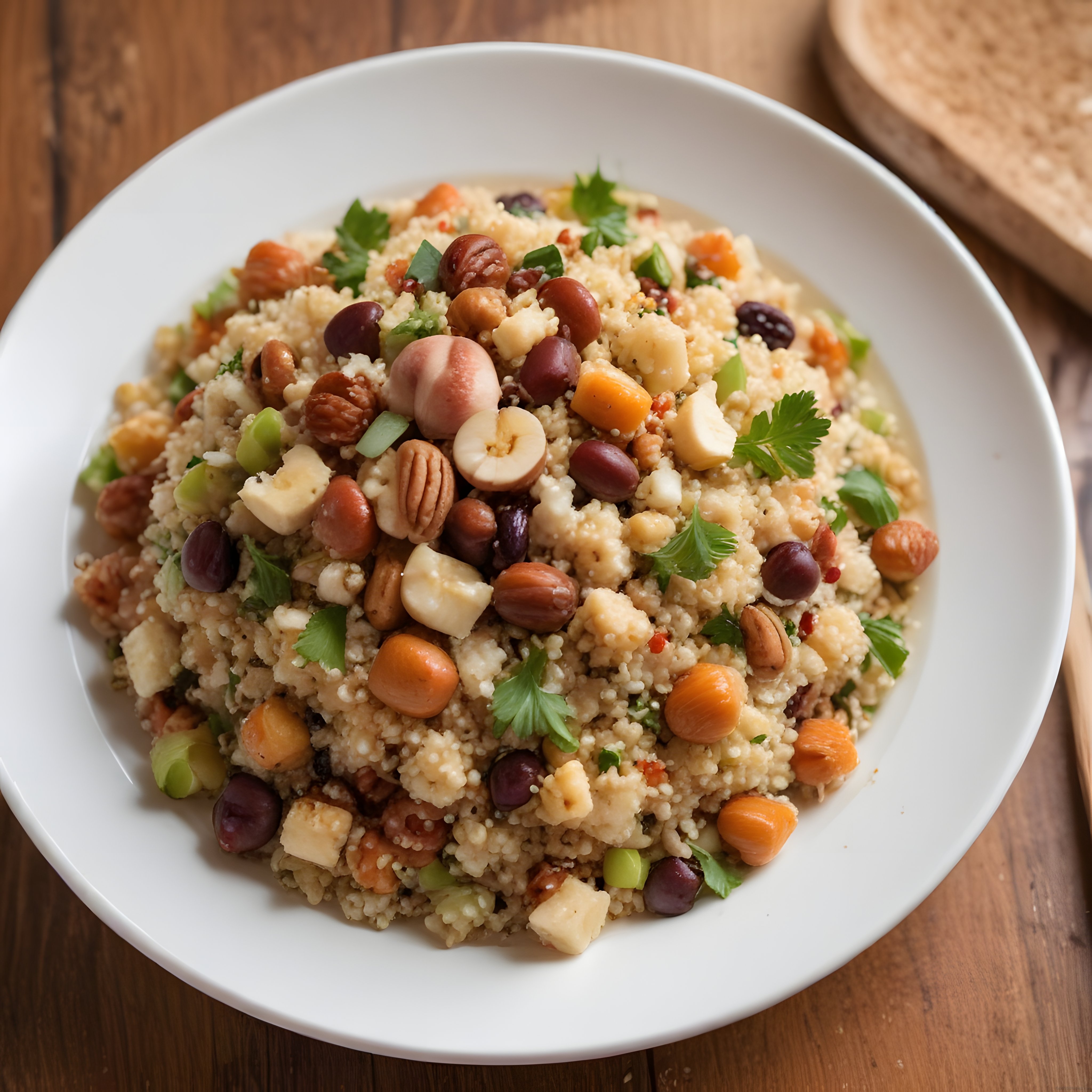 Taze Kuskus Salatası: Nohut, Zeytin ve Kuruyemişli Sağlıklı Tarif