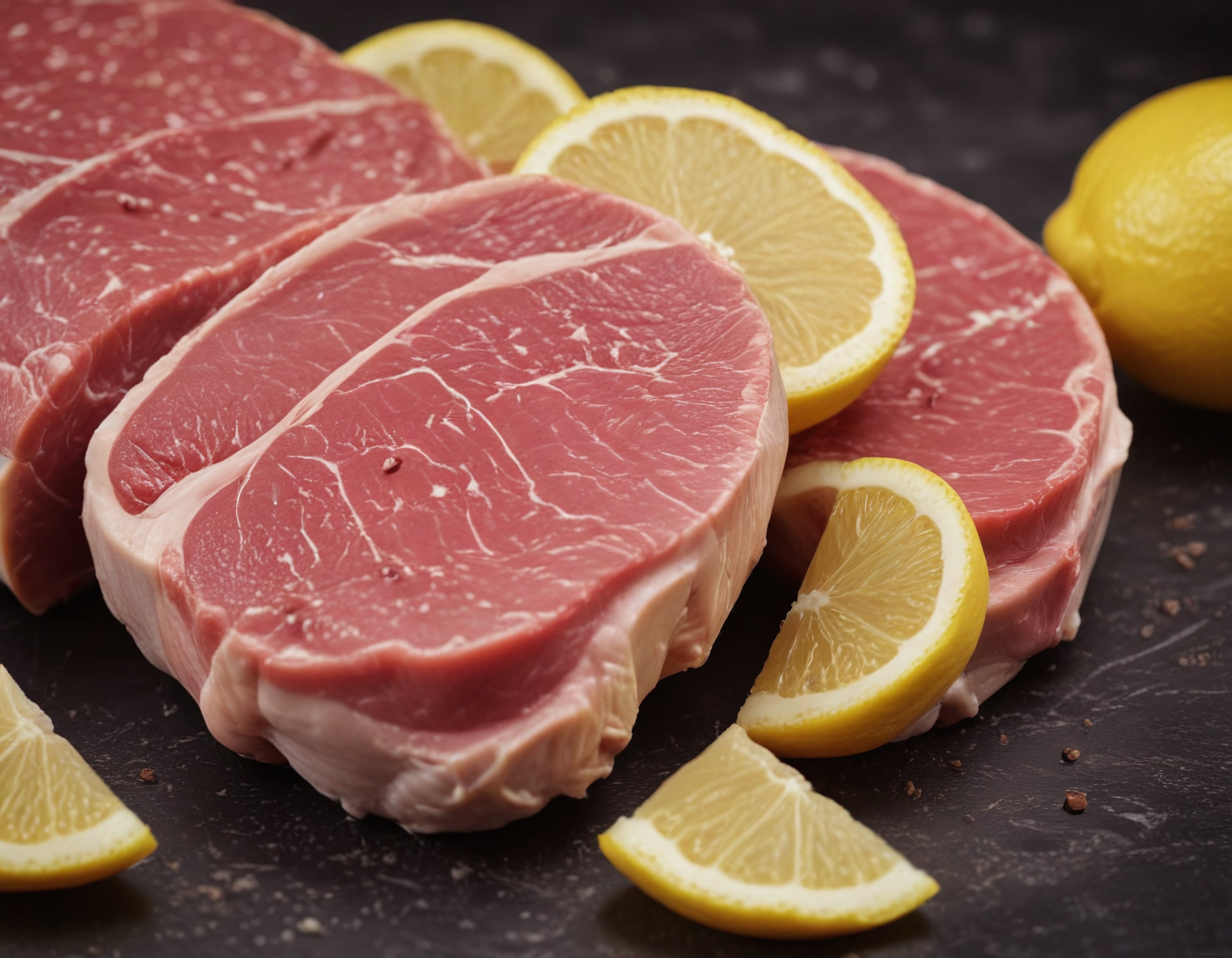 Taze Kuzu Pirzola ve Limon Dilimleri: Et Pişirme Öncesi Davetkar Sunum