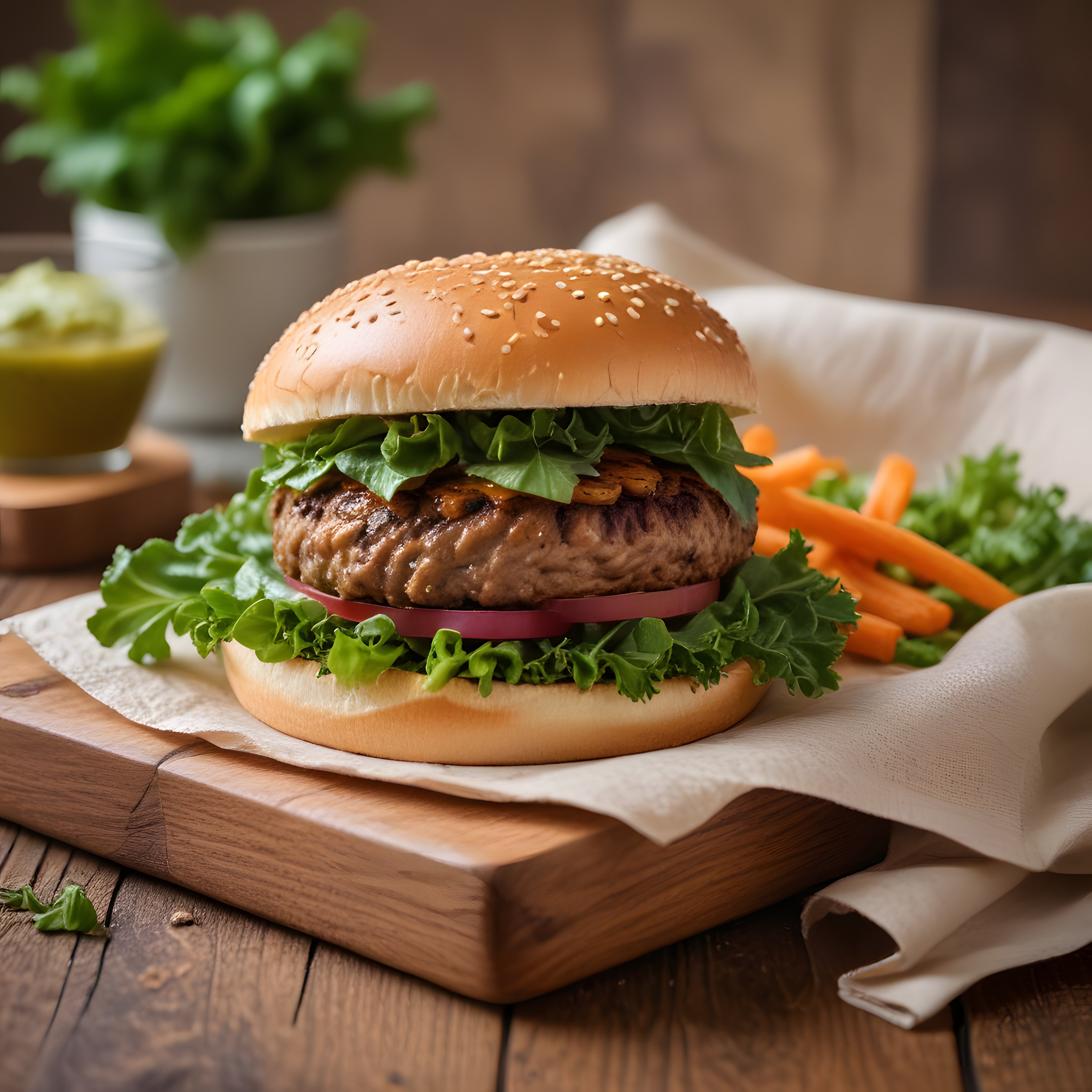 Taze Malzemelerle Hazırlanmış Nefis Izgara Burger Tarifi ve Sunum Önerisi