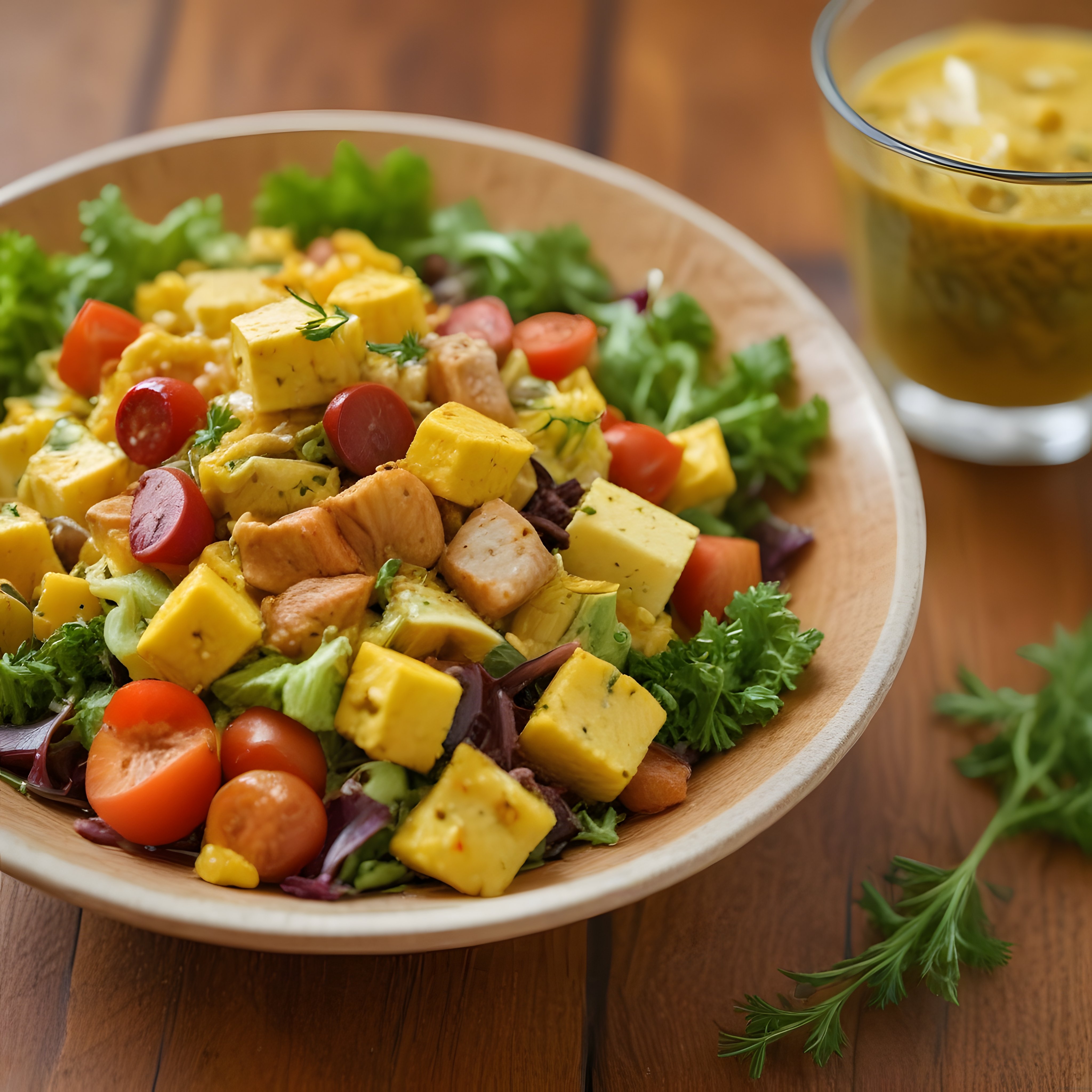 Taze Mango Avokado Salatası: Izgara Tavuklu ve Hardallı Soslu Sağlıklı Tarif