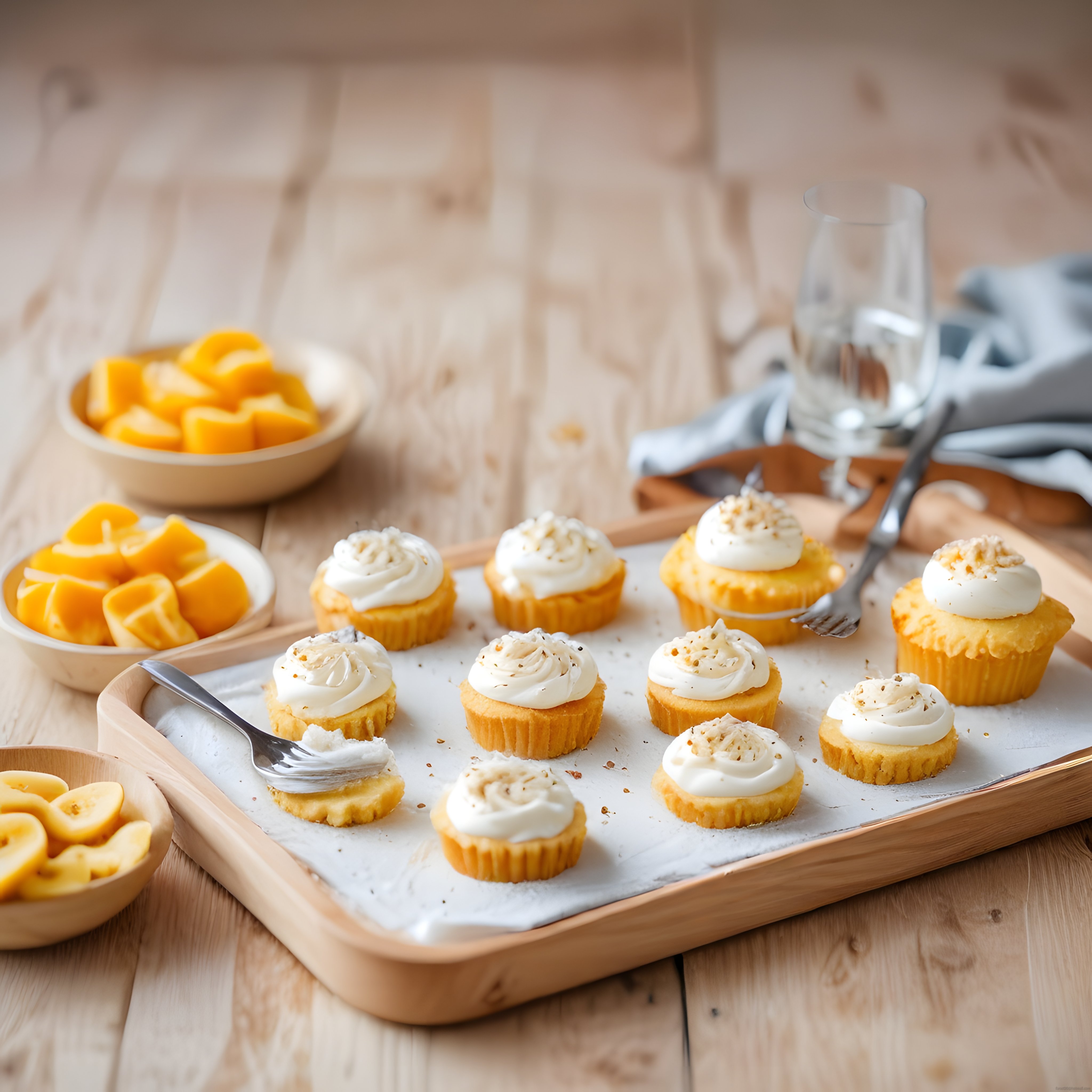 Taze Mango Dilimleriyle Süslenmiş Ev Yapımı Kapkek Tarifi ve Sunum Önerileri