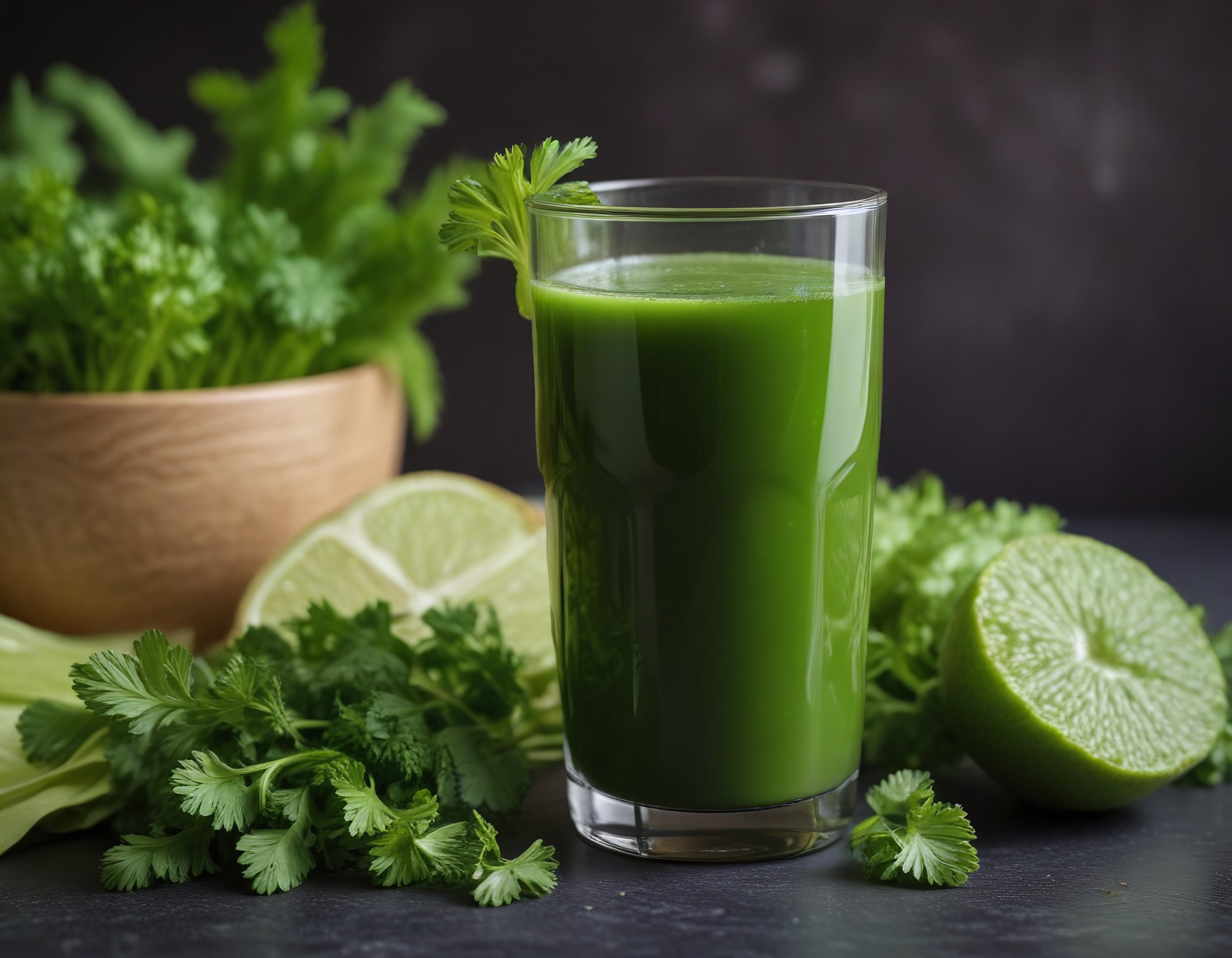Taze Maydanoz ve Limon Suyu ile Hazırlanan Sağlıklı Yeşil Detoks İçeceği