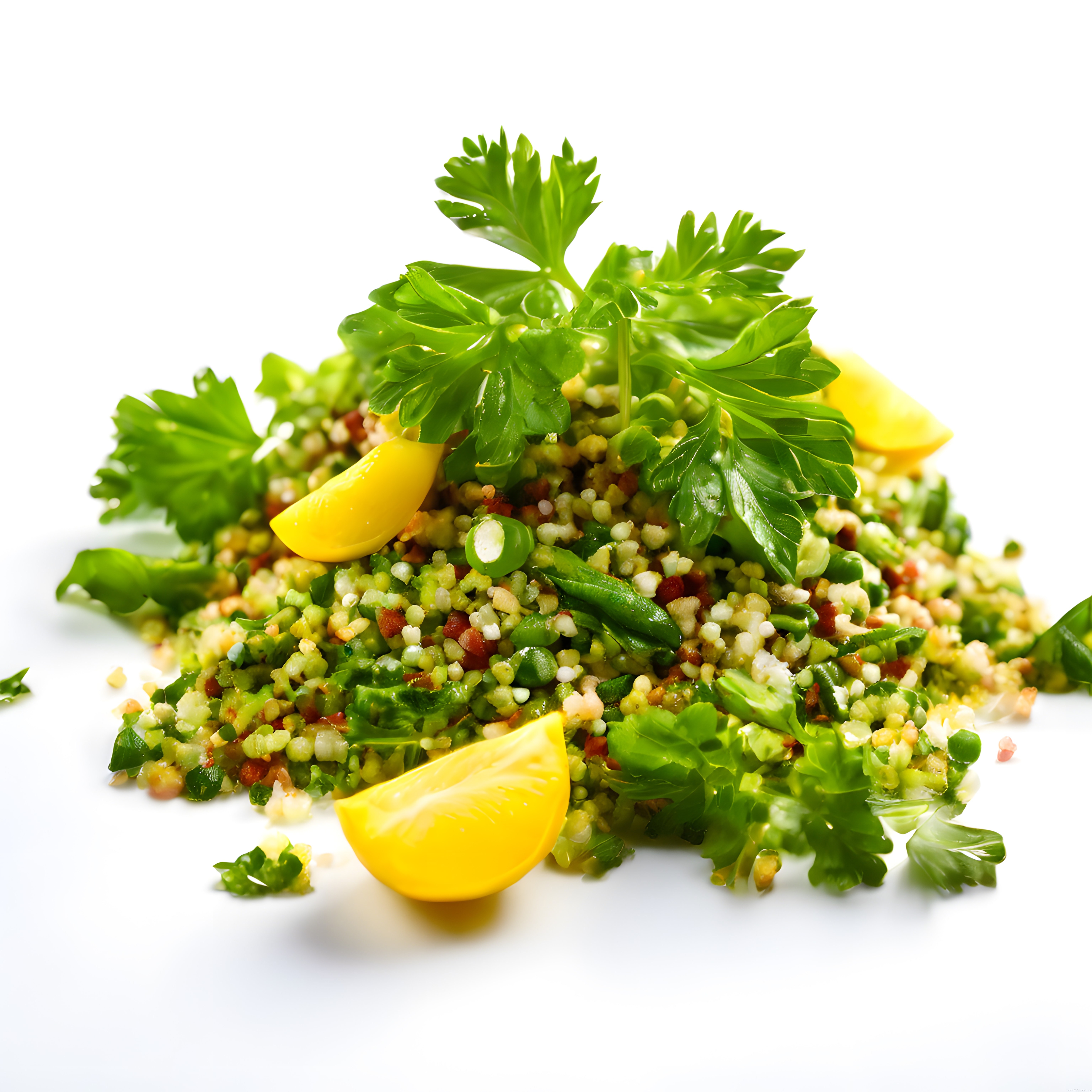 Taze Maydanozlu ve Limonlu Geleneksel Tabbule Salatası Tarifi ve Sunum