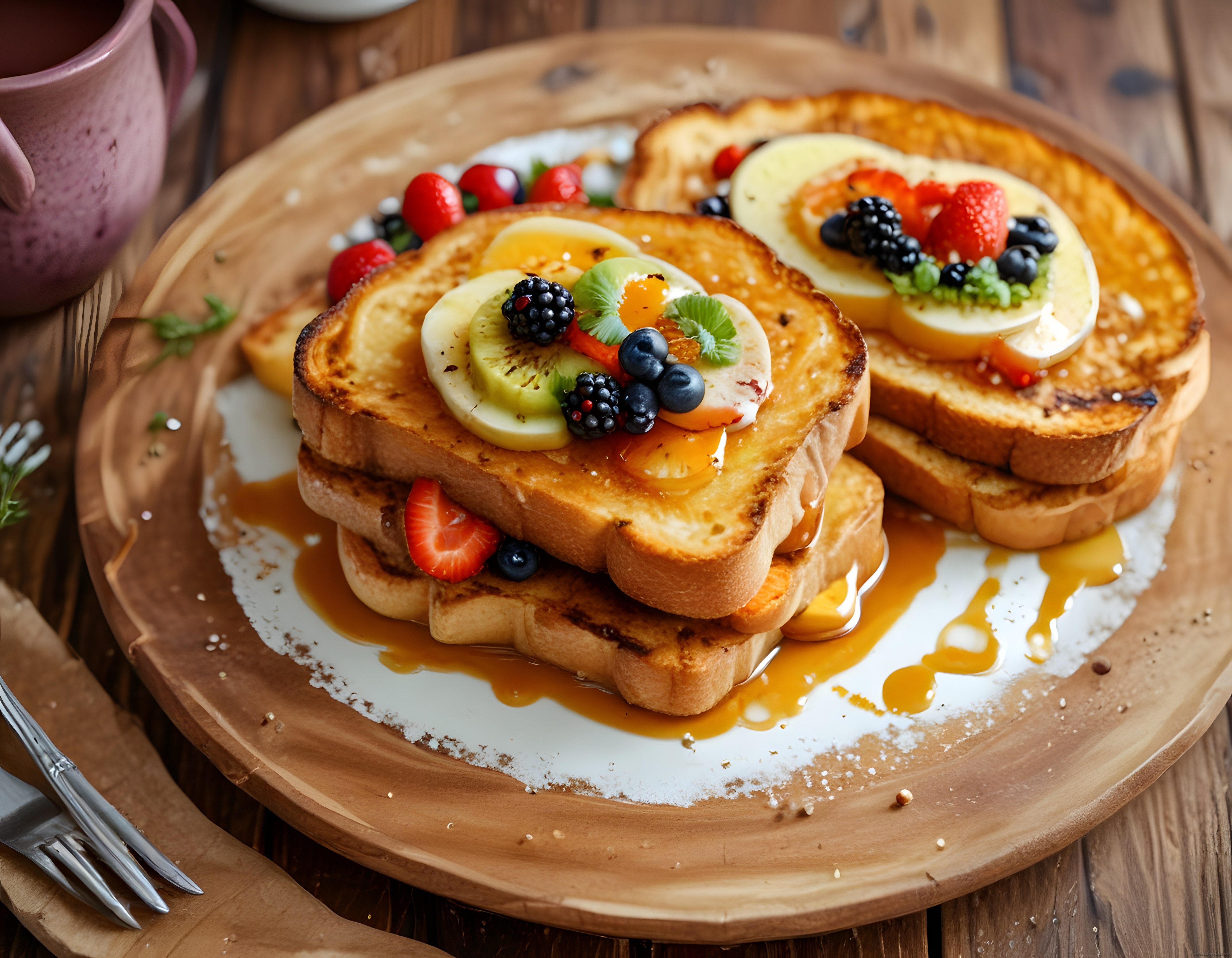 Taze Meyveli Ballı French Toast ile Renkli ve Lezzetli Kahvaltı Keyfi