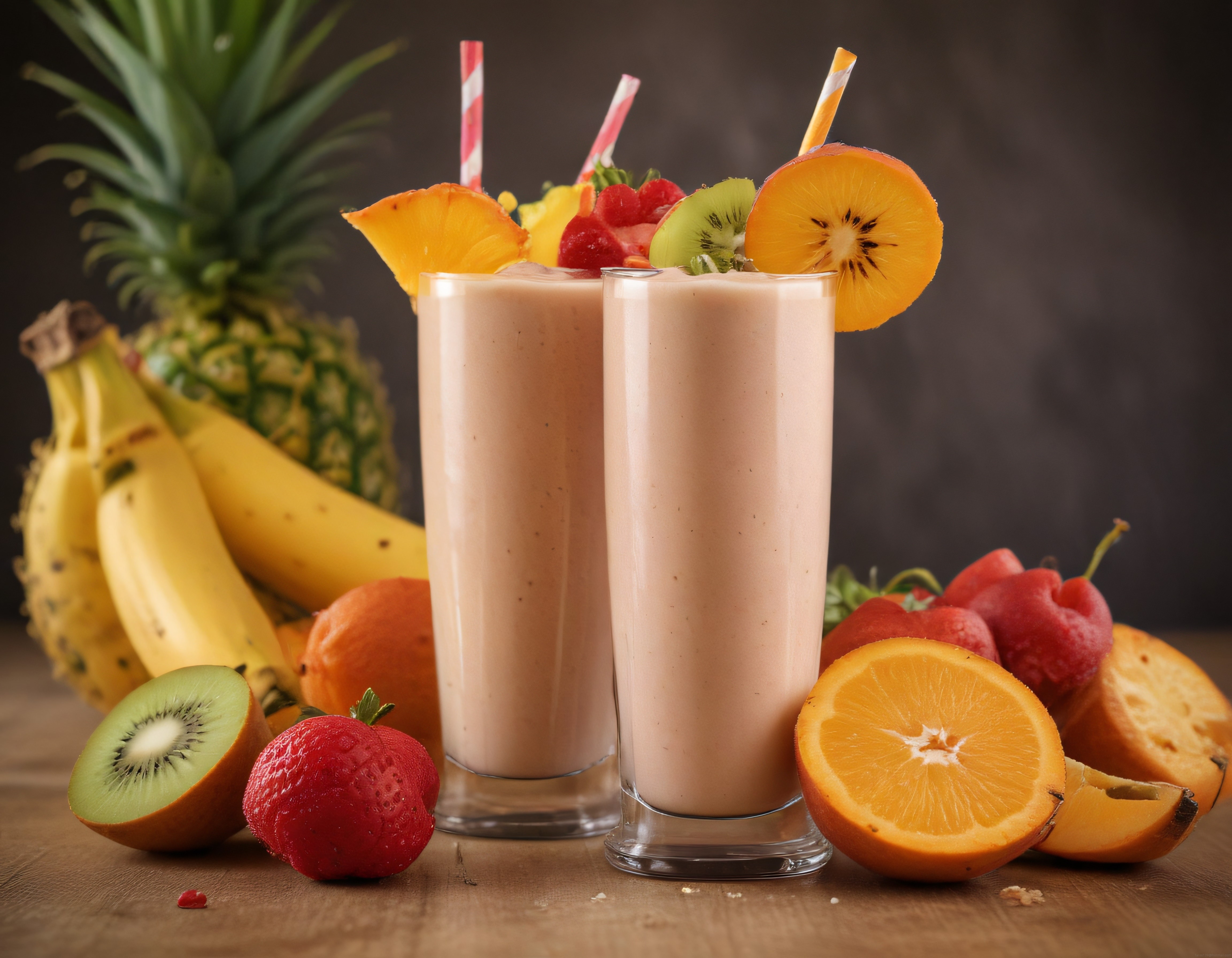 Taze Meyveli Smoothie: Kivi, Çilek ve Ananas ile Serinletici Yaz İçeceği Tarifi