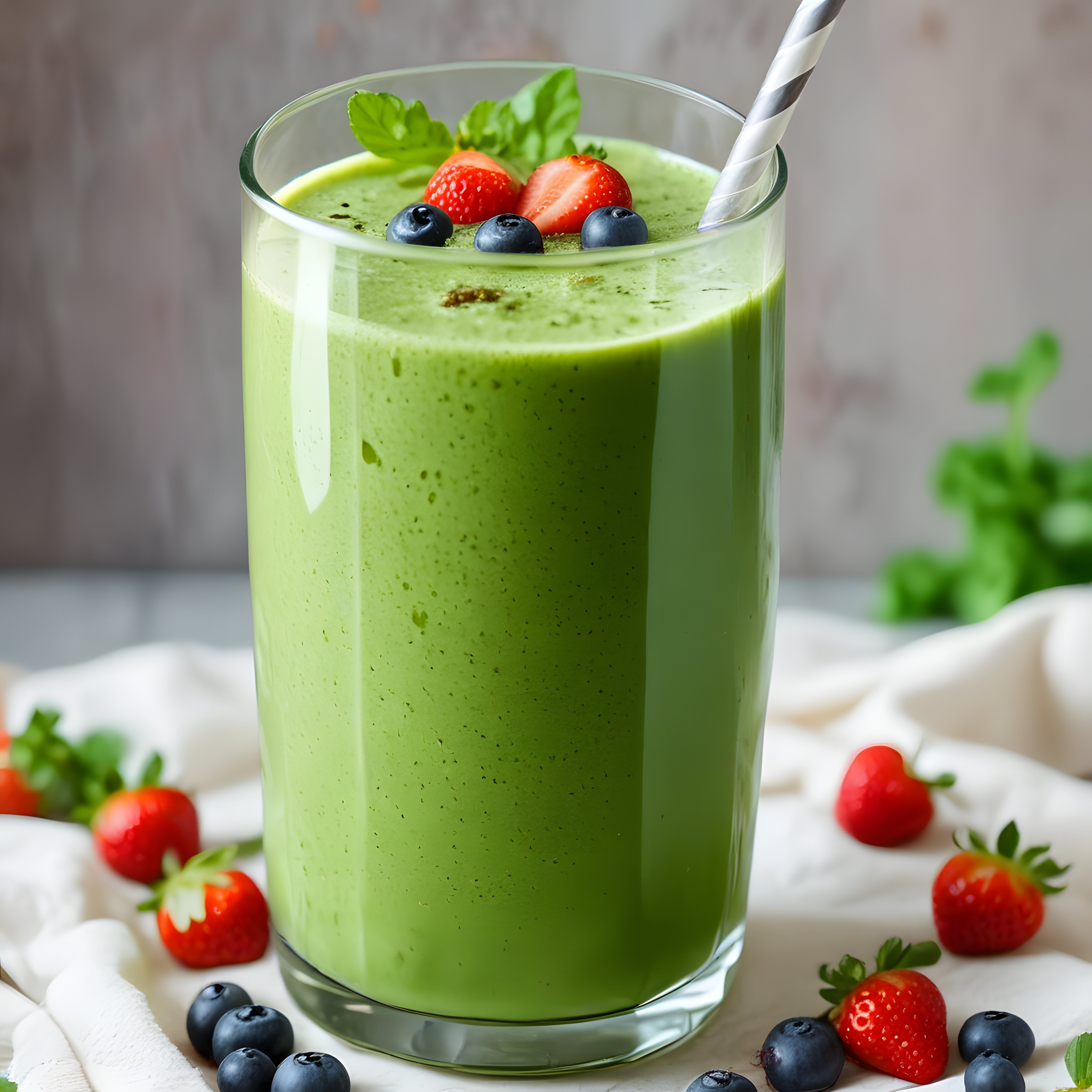 Taze Meyveli ve Naneli Yeşil Smoothie Tarifi: Sağlıklı ve Lezzetli