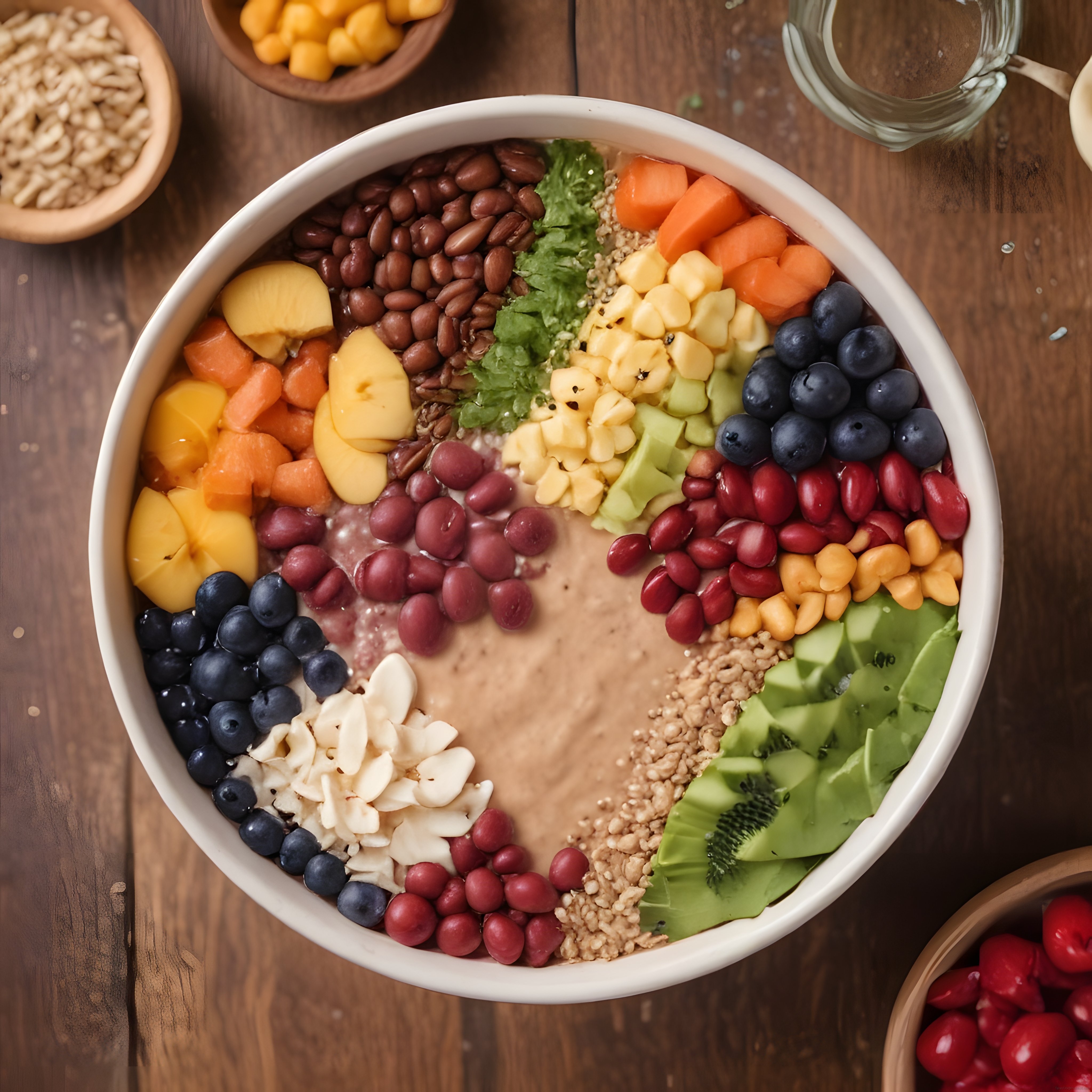 Taze Meyveli ve Süper Besinli Renkli Vegan Smoothie Bowl Tarifi