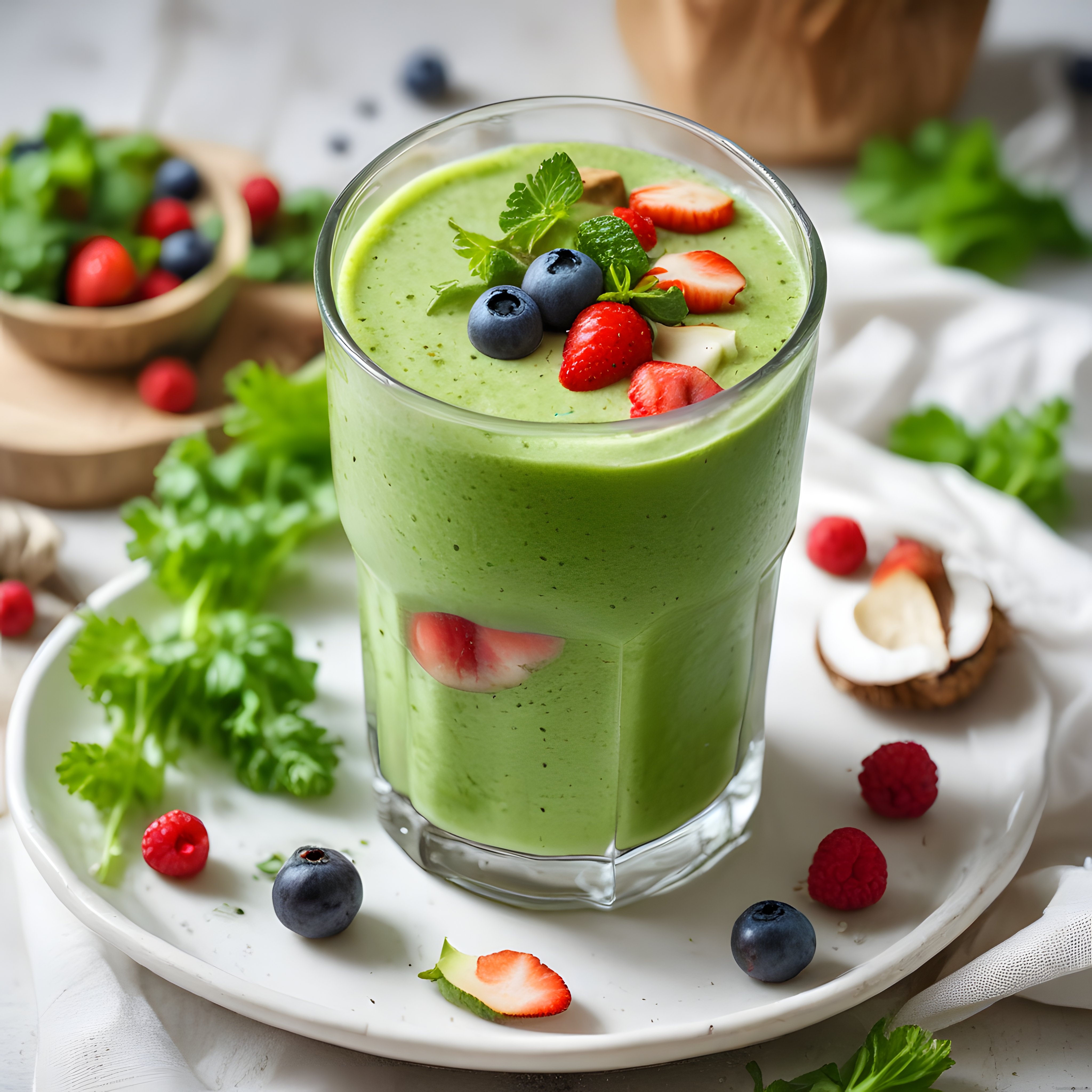 Taze Meyveli Yeşil Detoks Smoothie: Sağlıklı Bir Güne Başlangıç