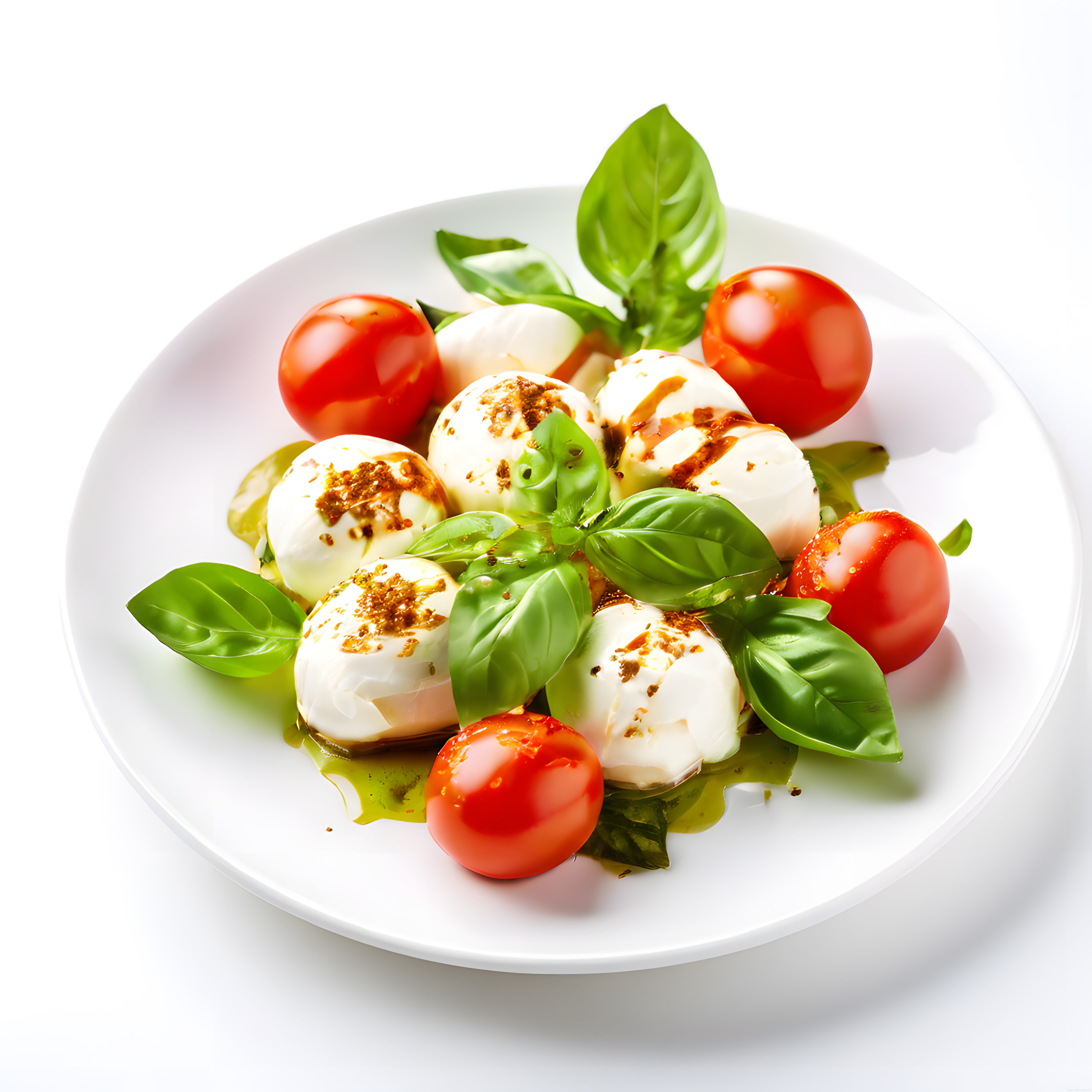 Taze Mozzarella ve Kiraz Domatesli Klasik İtalyan Caprese Salatası Tarifi