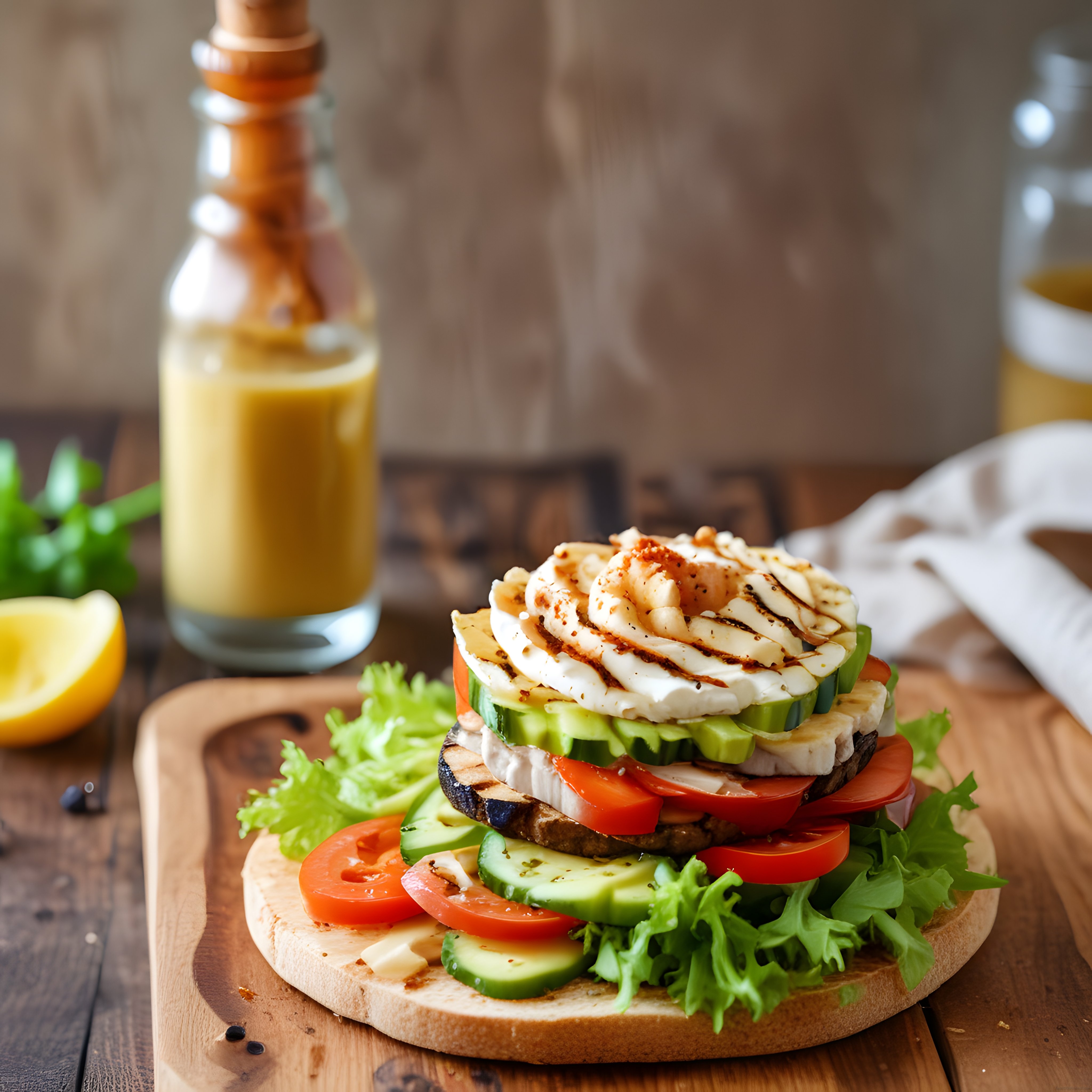 taze mozzarellalı ve ızgara sebzelerle hazırlanan besleyici açık tost tarifi