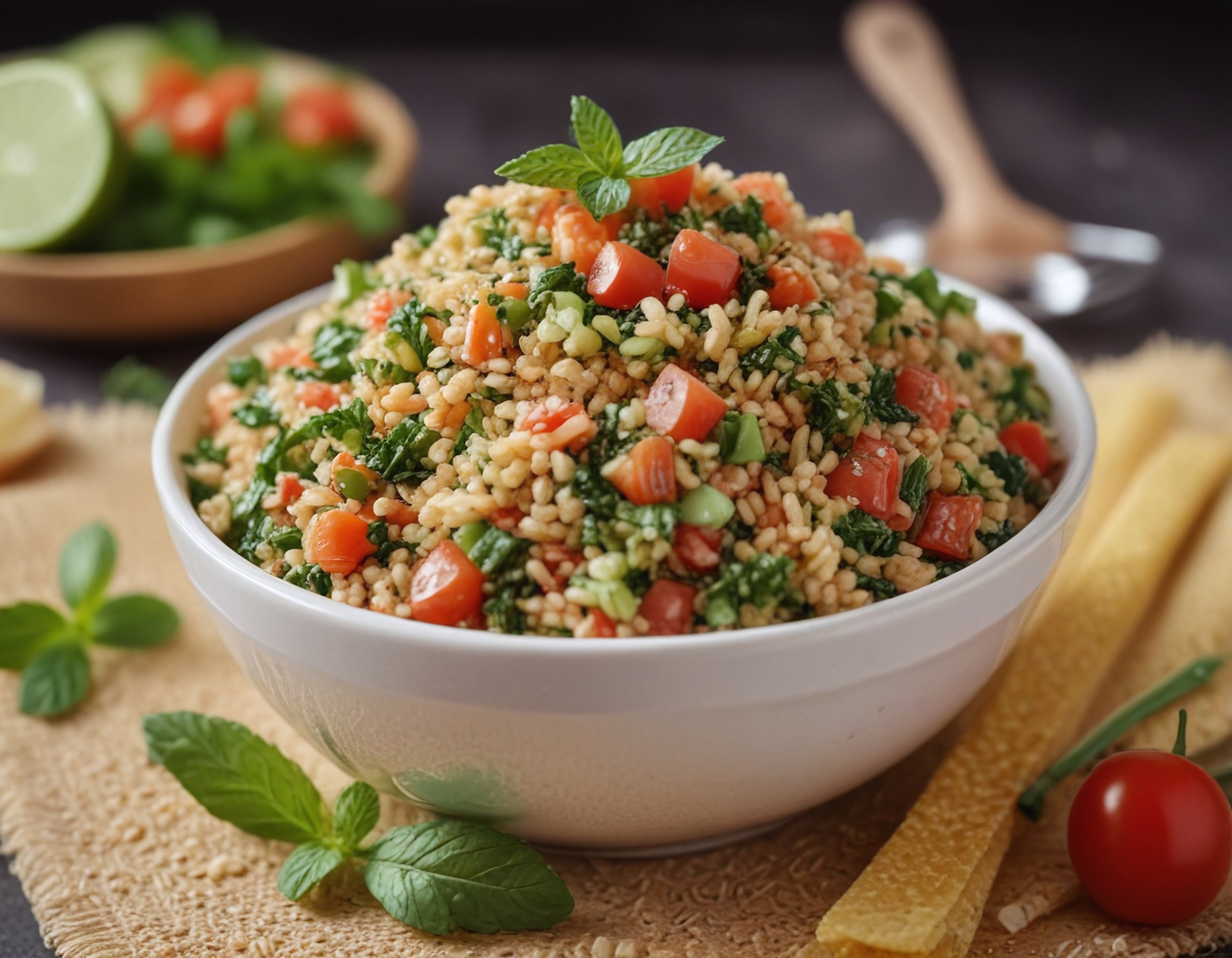 Taze Naneli ve Domatesli Tabbouleh Salatası: Sağlıklı ve Lezzetli Bir Tarif