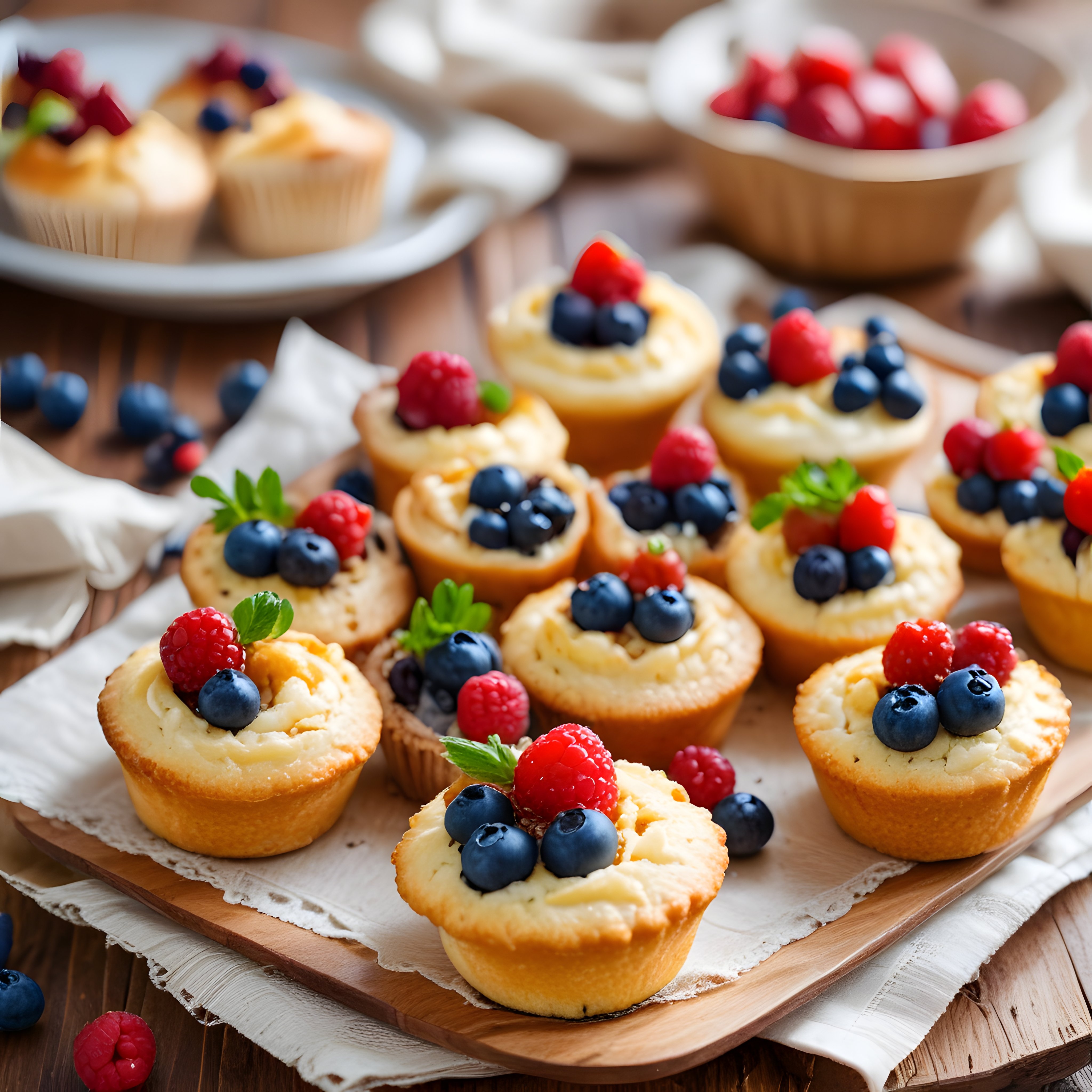 Taze Orman Meyveli Mini Cheesecake: Şık ve Lezzetli Tatlı Sunum