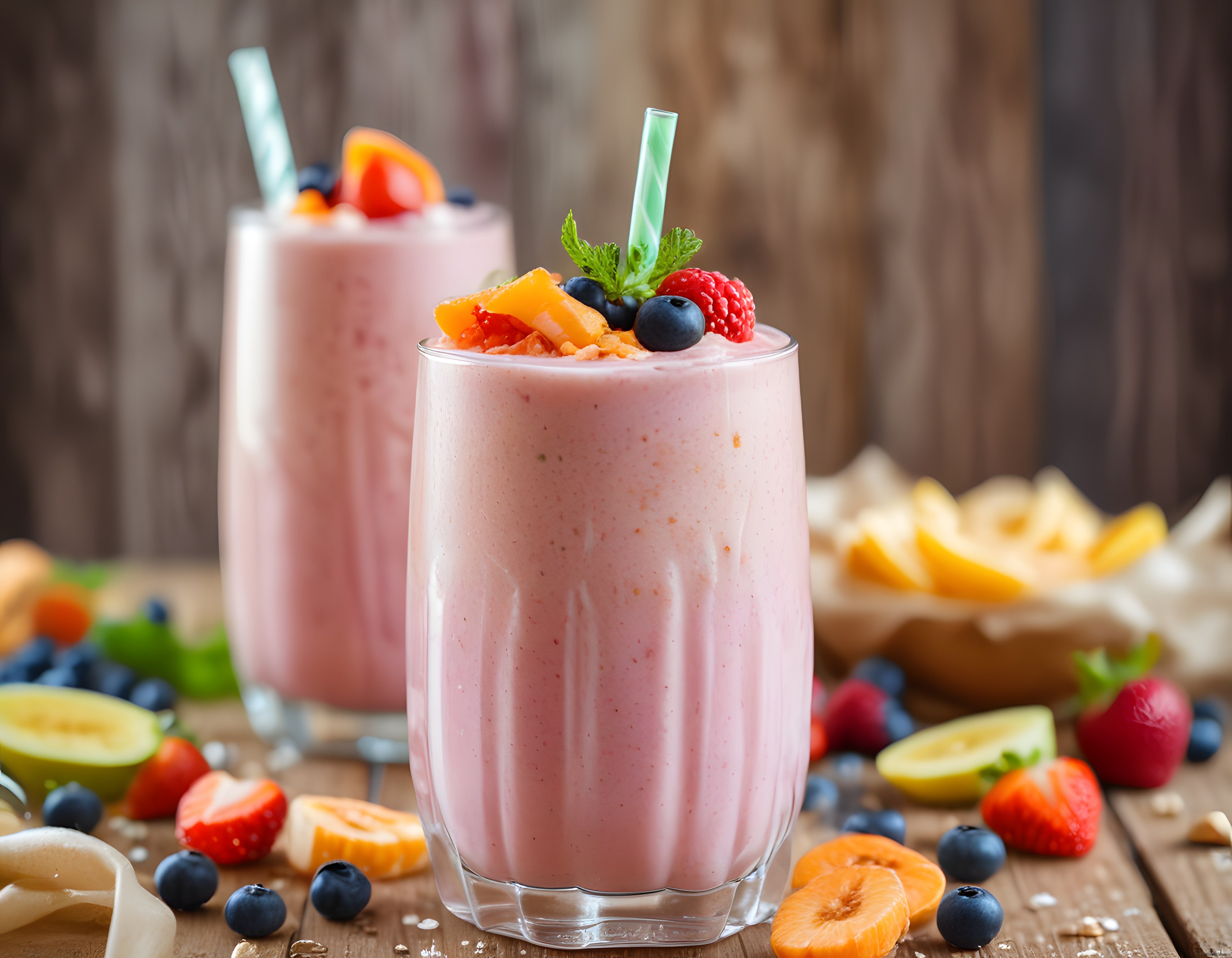 Taze Orman Meyveli Smoothie: Sağlıklı Kahvaltı İçeceği Tarifi ve Sunum