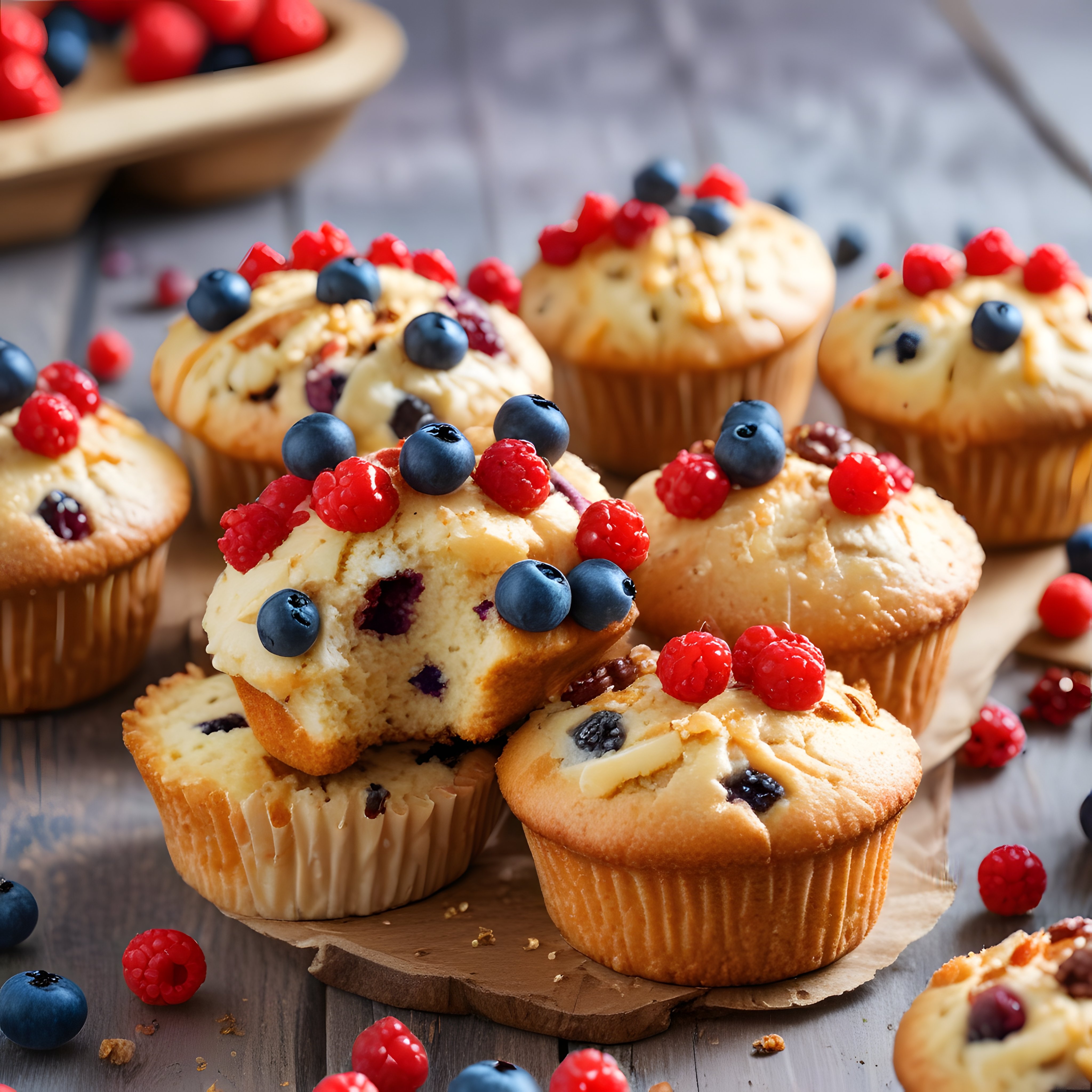 Taze Orman Meyveli Sütlü Çikolatalı Muffinler: Ev Yapımı Lezzetli Tatlı