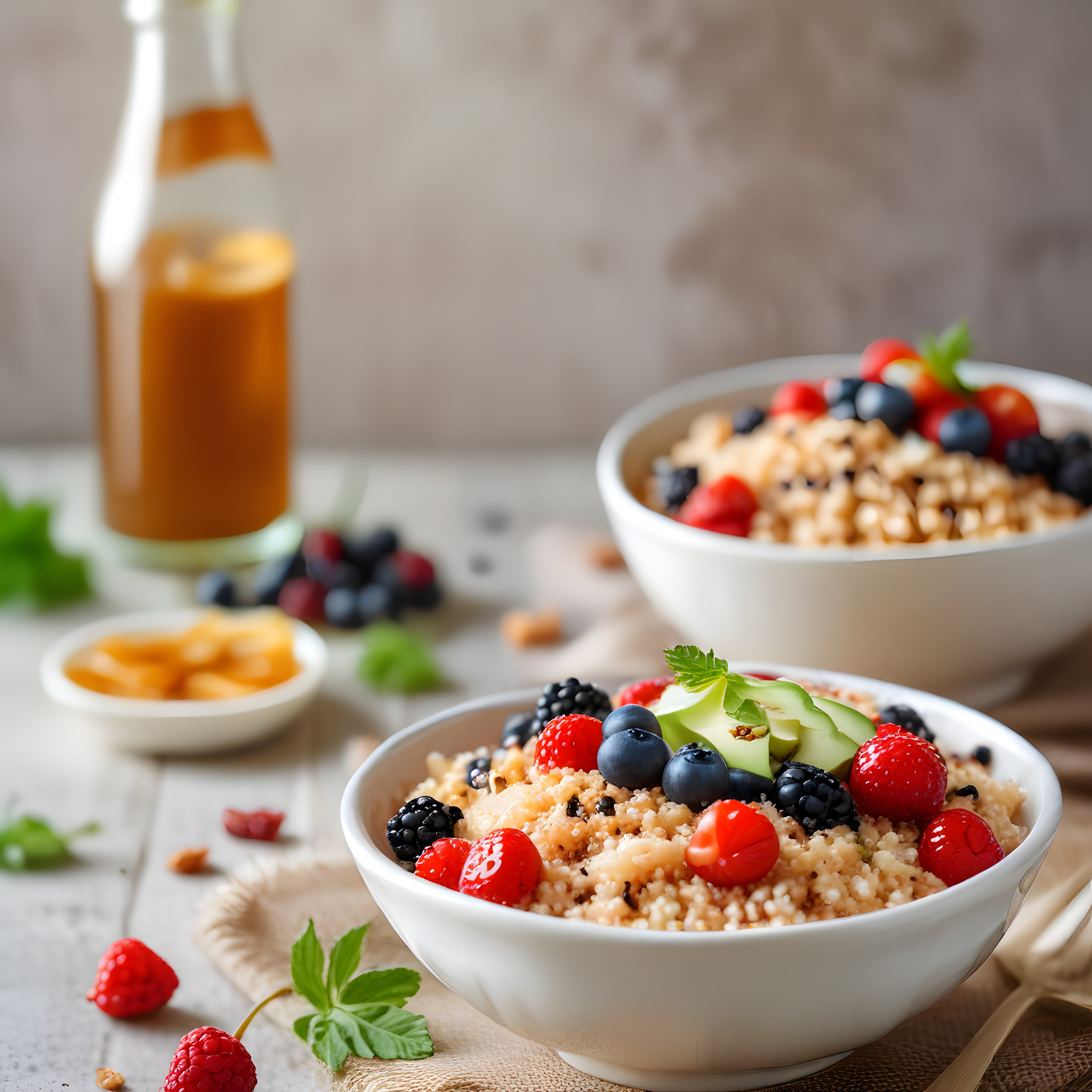 Taze Orman Meyveli ve Avokadolu Sağlıklı Kahvaltı Kasesi ile Brunch Keyfi