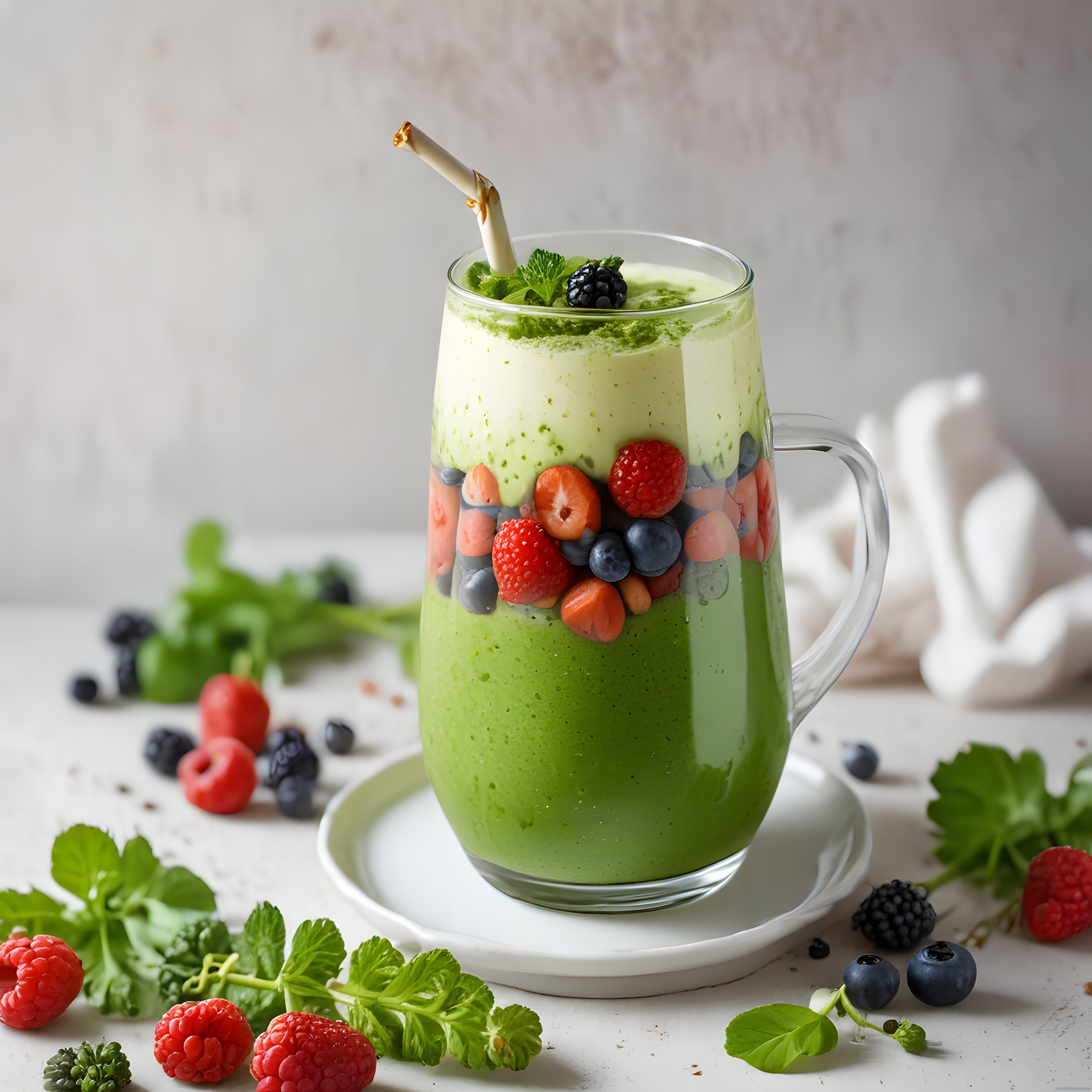 Taze Orman Meyveli Yeşil Smoothie ile Besleyici Lezzetli Detoks İçeceği Tarifi