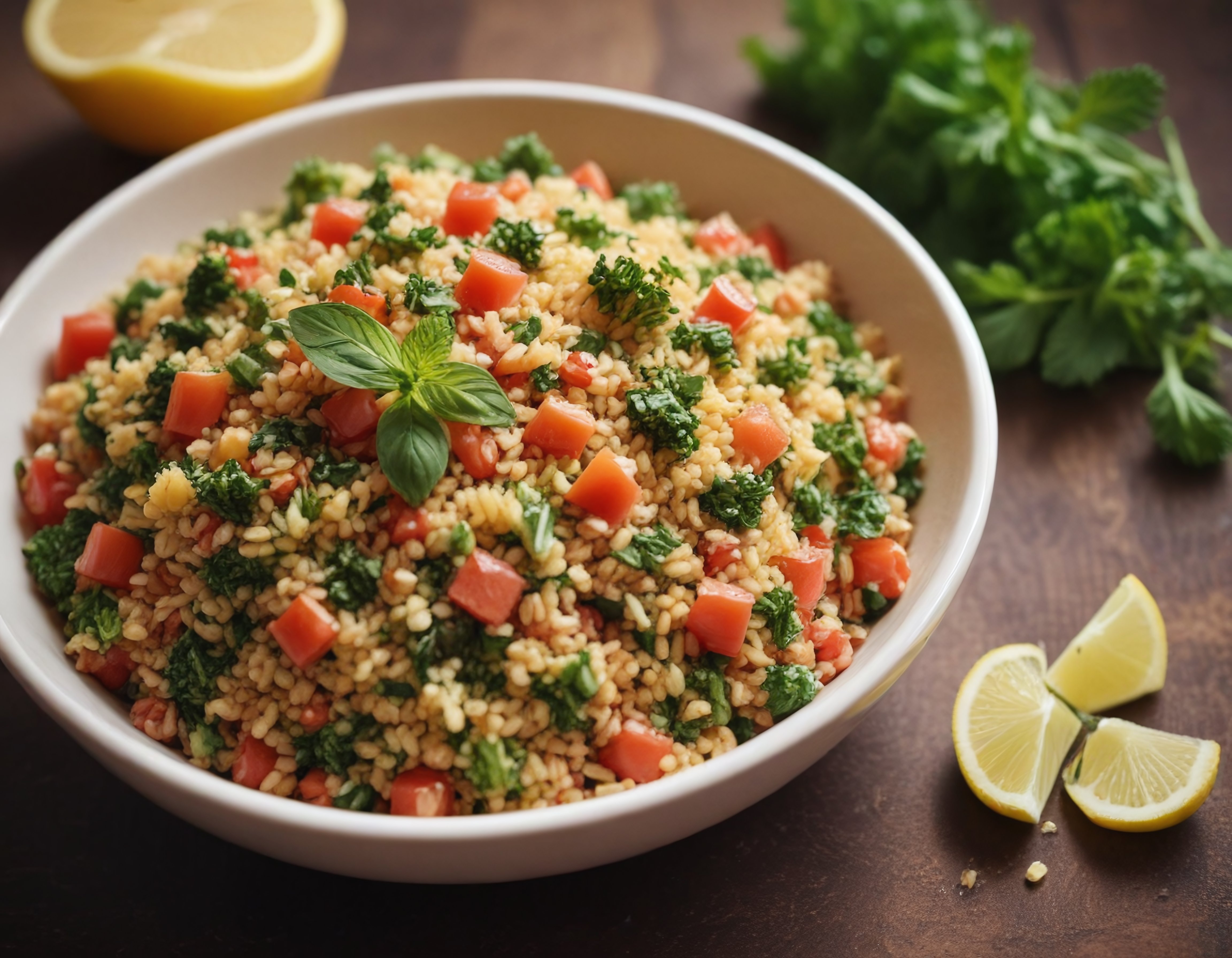 Taze Otlu Bulgur Salatası: Limon Soslu Pratik ve Sağlıklı Tarif