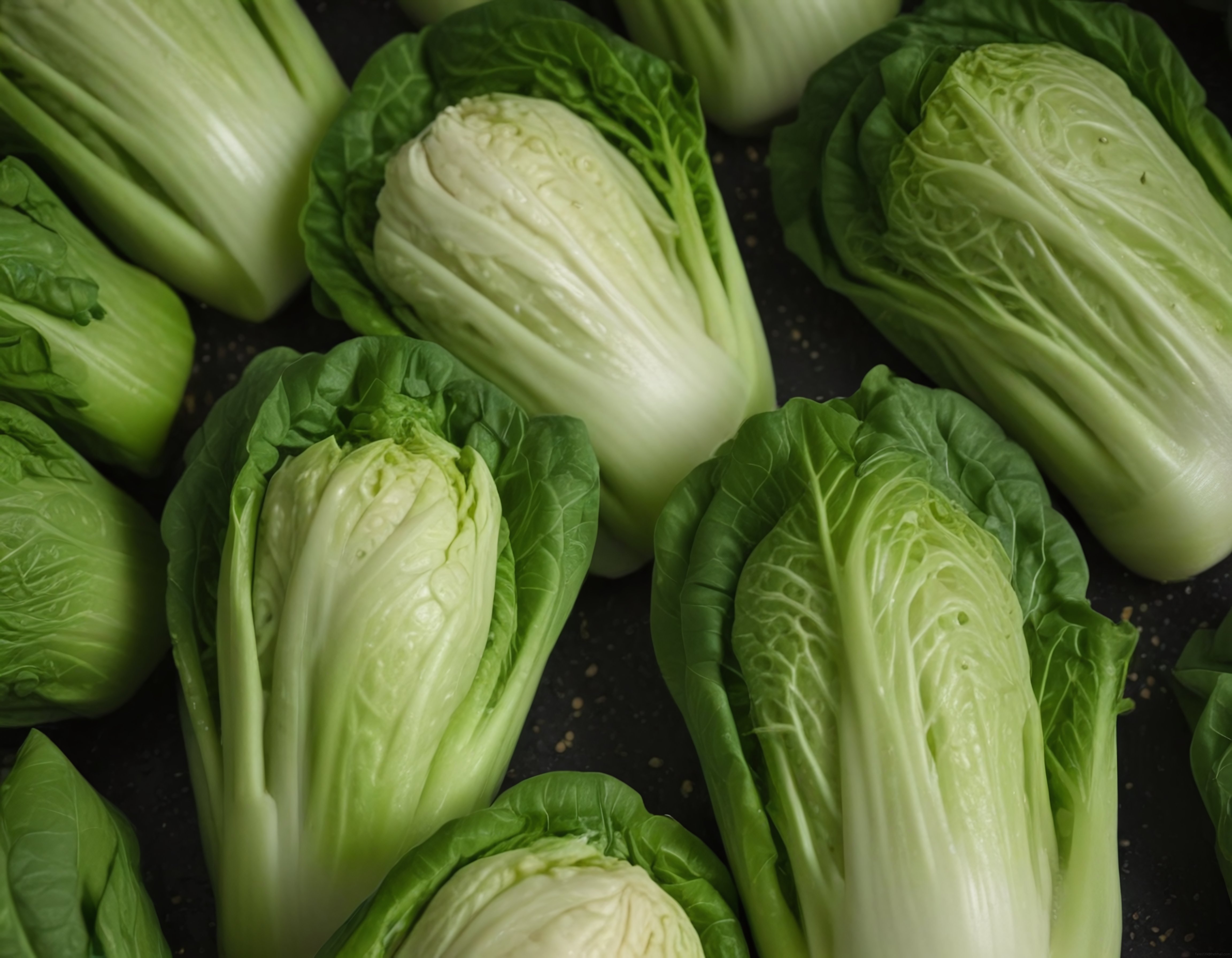 Taze Pak Choi Sebzeleri ile Sağlıklı ve Renkli Mutfak Konsepti