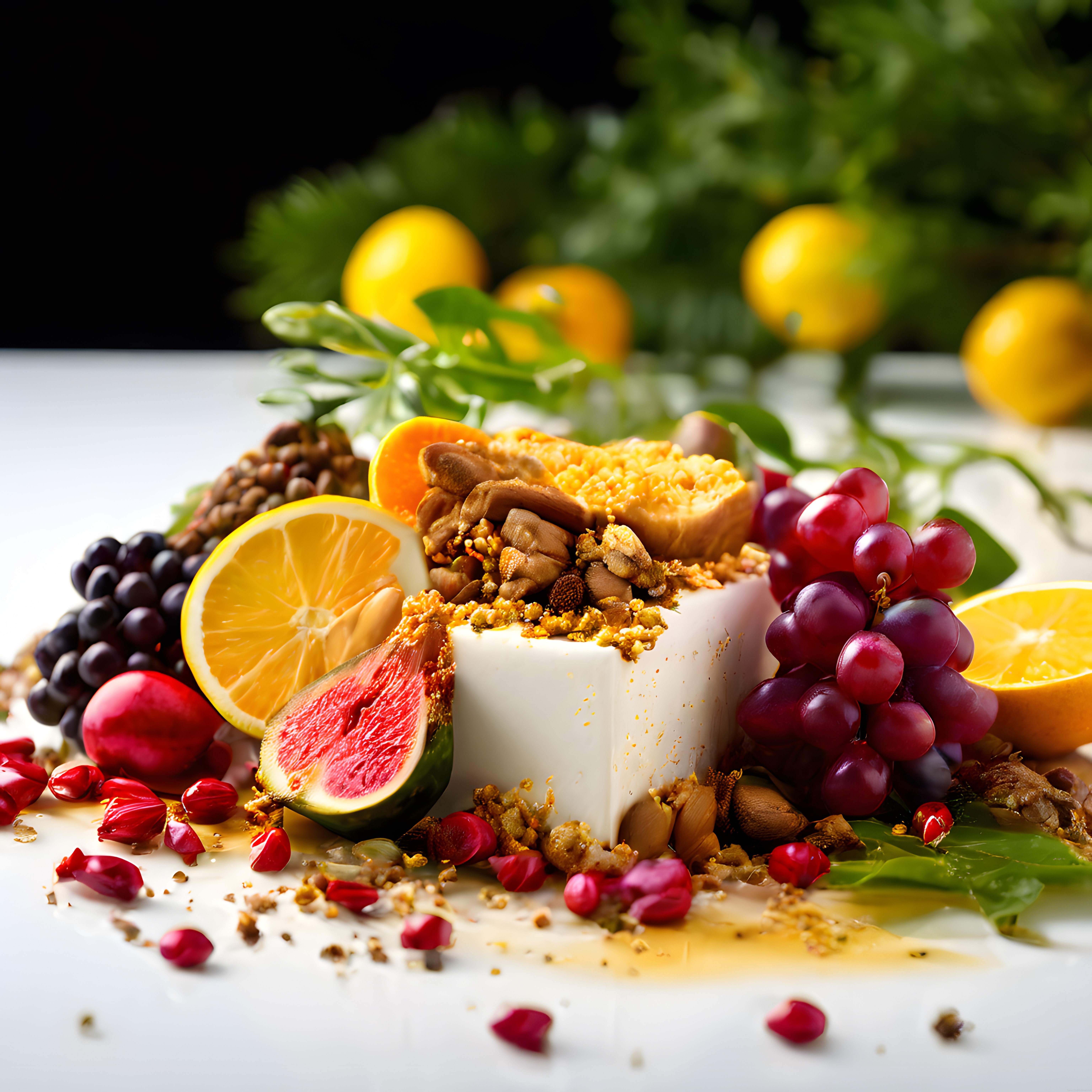Taze Peynir ve Meyve Detox Tabağı: Ballı Cevizli Şık Kahvaltı Sunumu