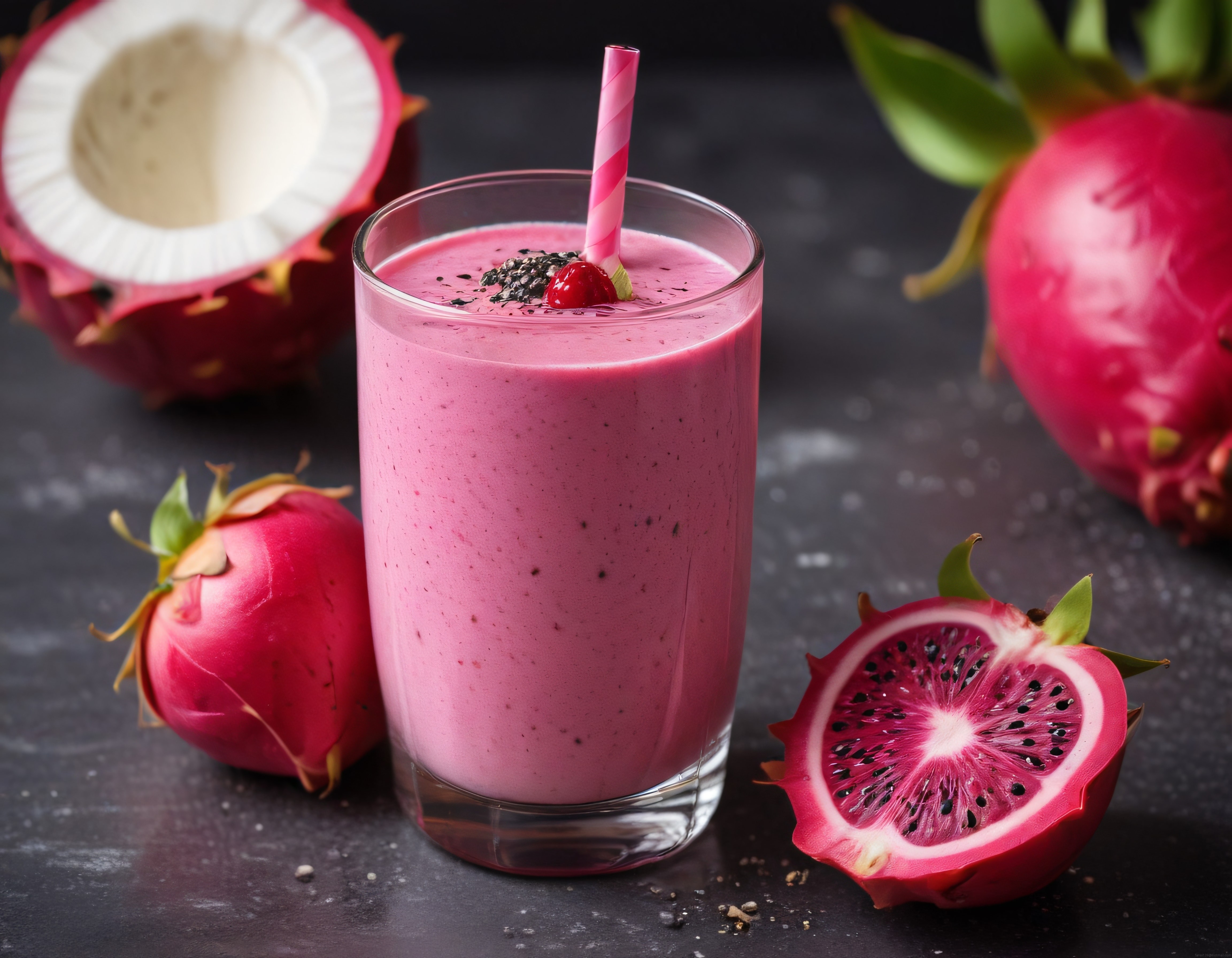 Taze Pitayalı ve Hindistan Cevizli Renkli Sağlıklı Smoothie Tarifi